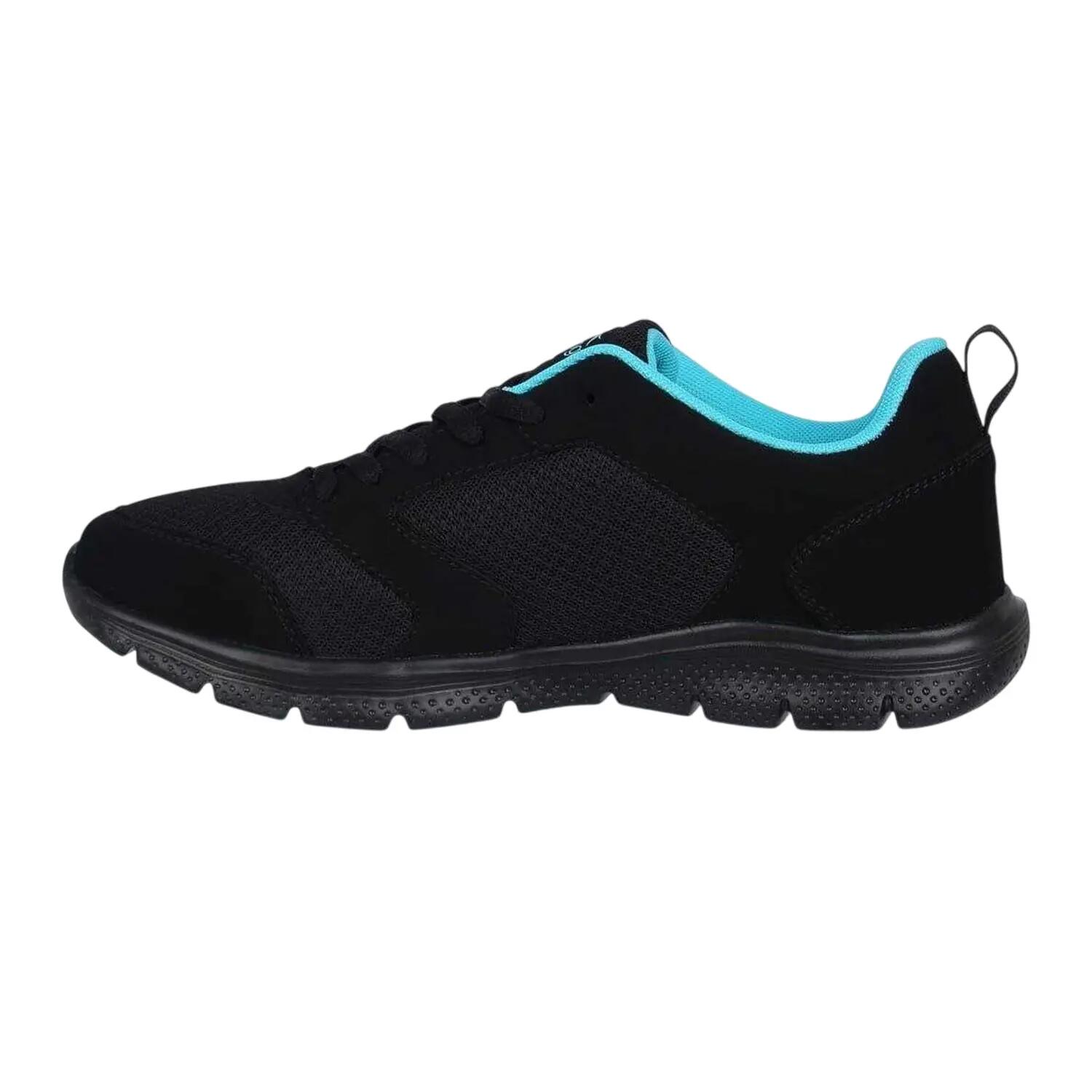 Sneaker für , Netzmaterial, Flach Damen Schwarz/Blau 3/5