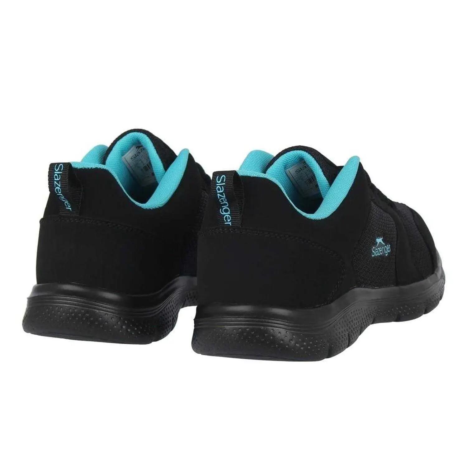 Sneaker für , Netzmaterial, Flach Damen Schwarz/Blau 2/5