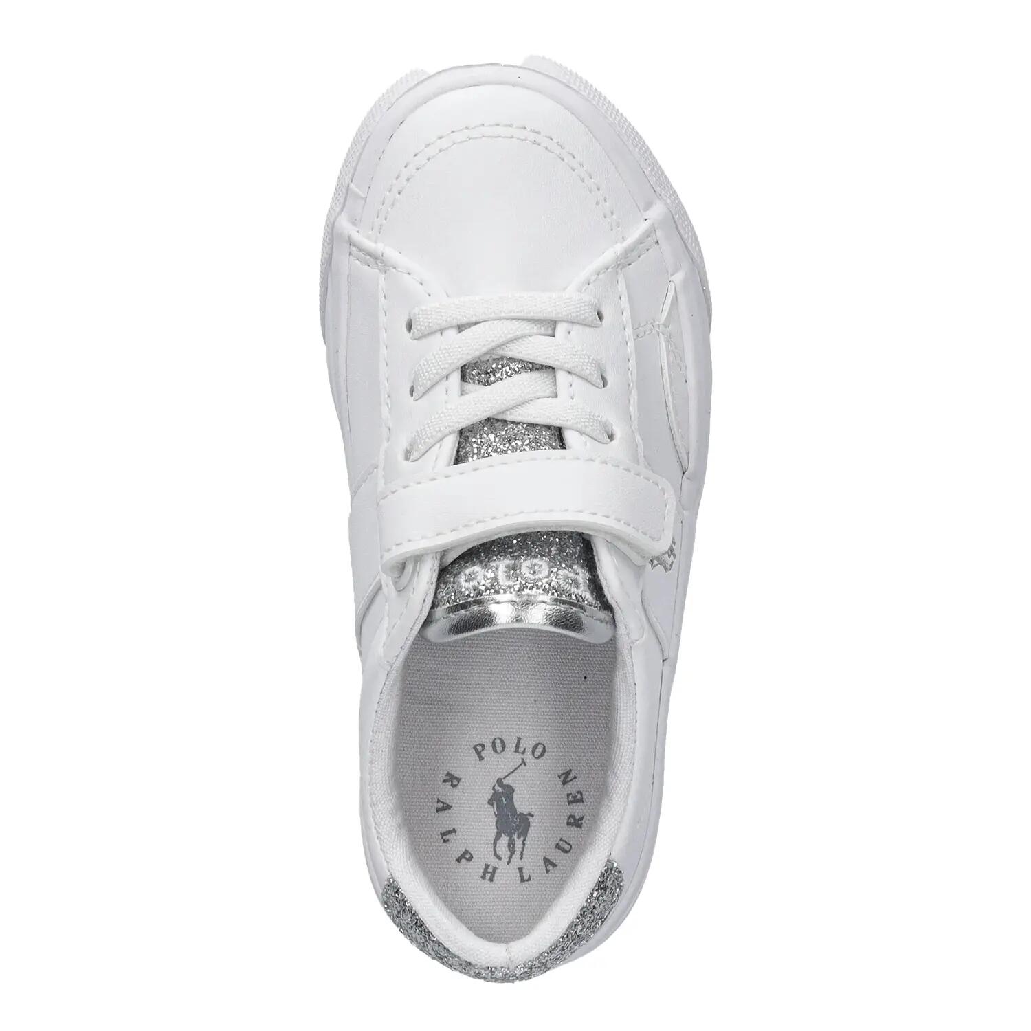 Baskets SUTTON Enfant (Blanc / Argenté) 4/4