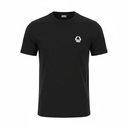 T-shirt - hommes - col rond, coton - diesel t-just - noir