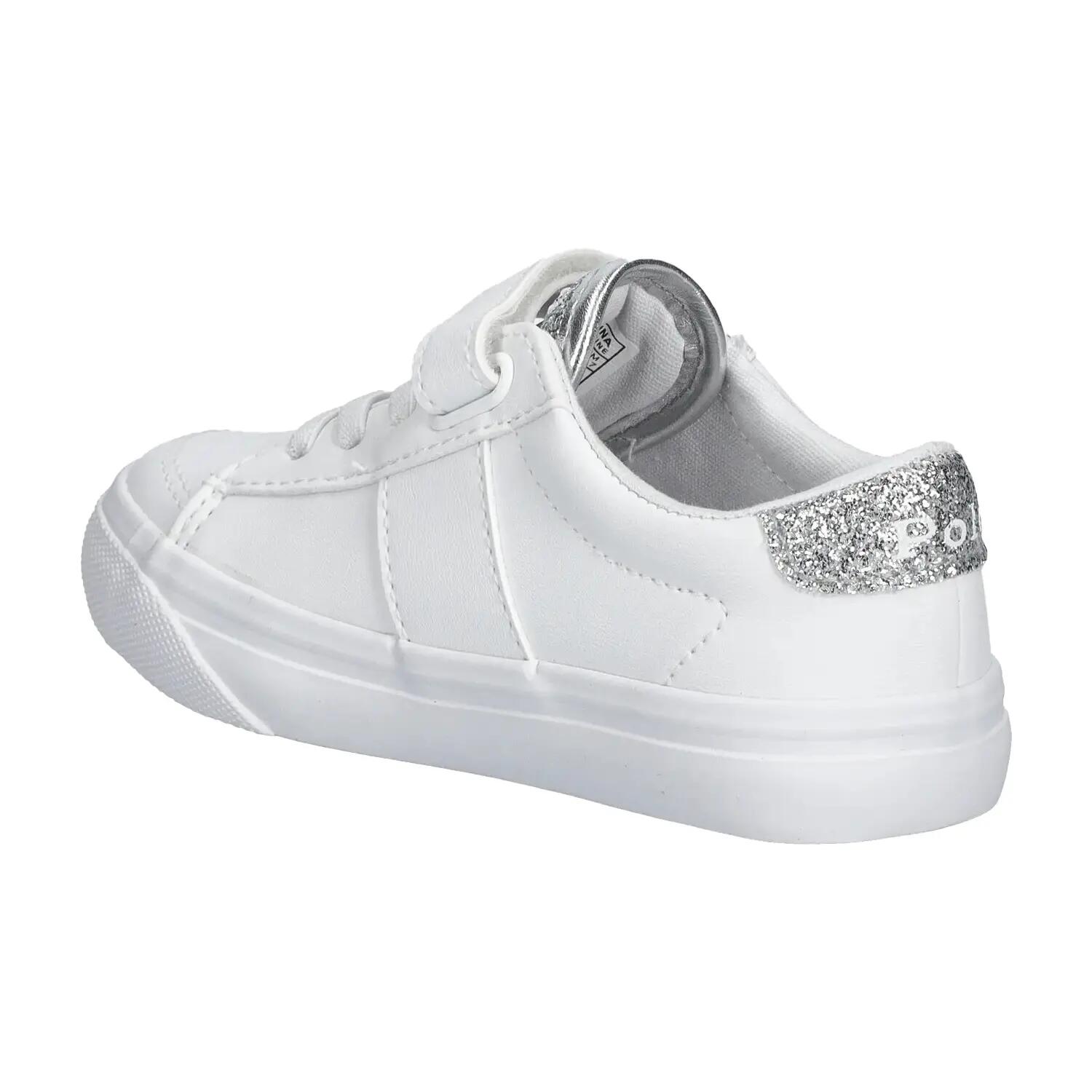 Baskets SUTTON Enfant (Blanc / Argenté) 2/4