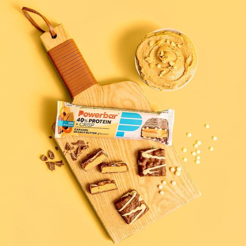 Baton proteic activitate sportiva Protein+ 40% - aroma Caramel si unt de arahid…