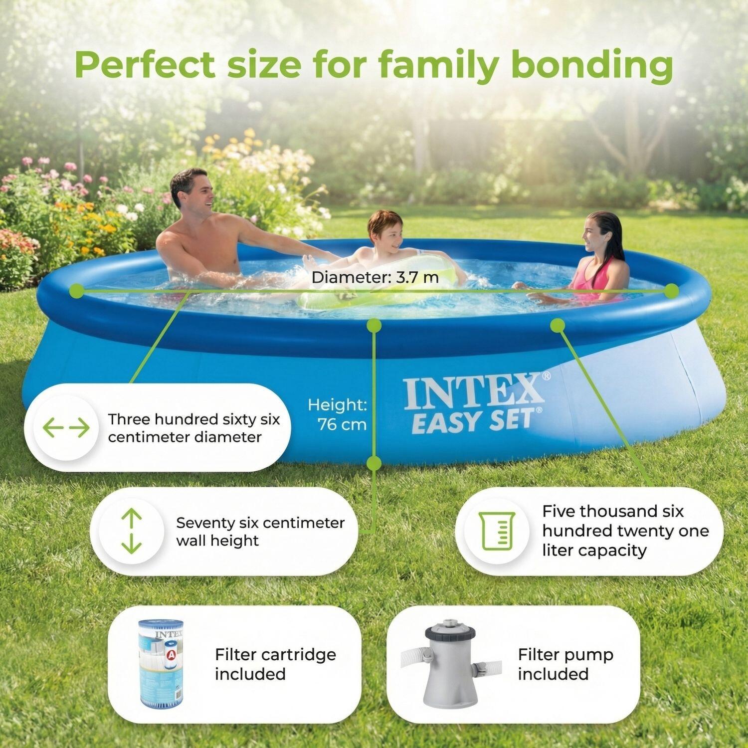 Easy Set Pool Rund - 366x76 cm - 3-teilig  S21301 6/6
