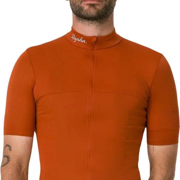 Maillot Manches Courtes Rapha Brevet Element Orange Homme