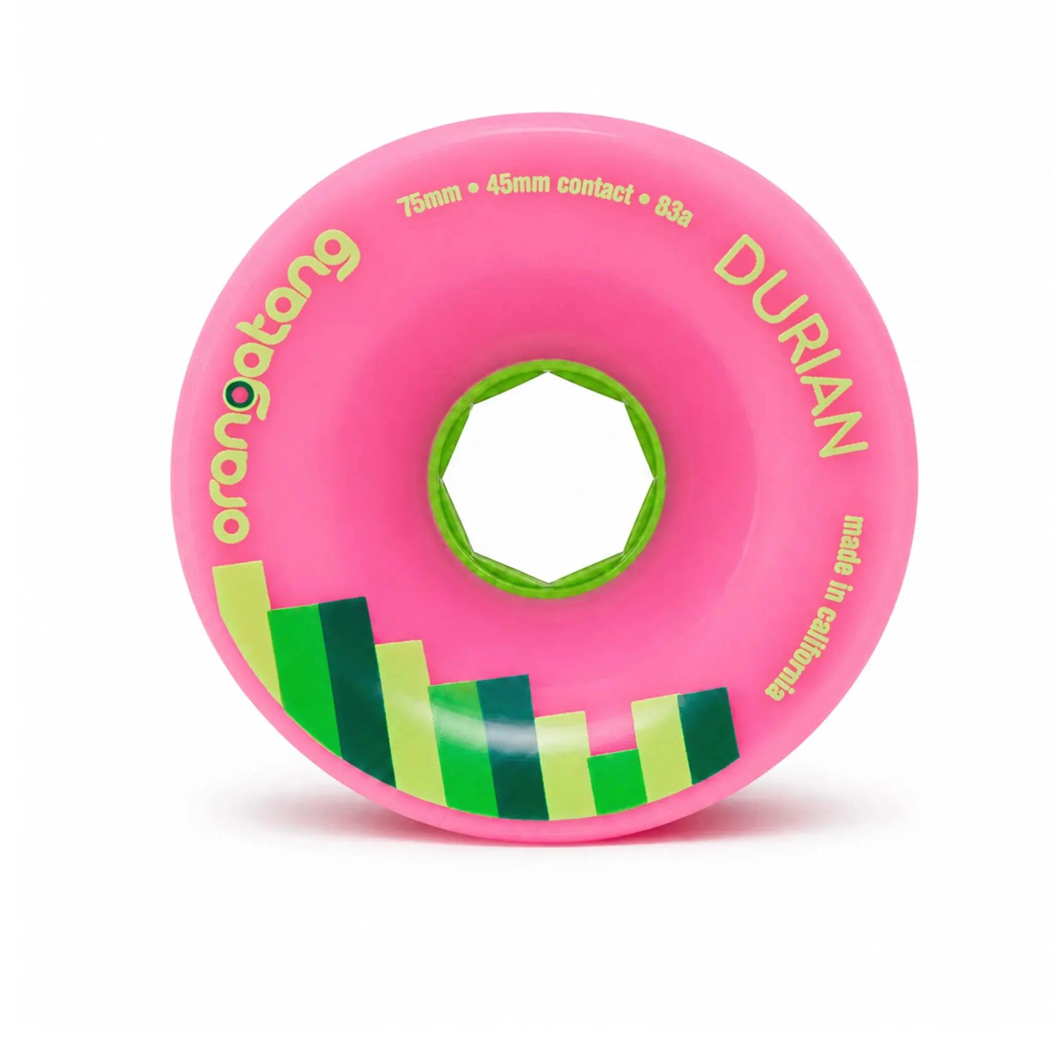 Ruote Durian 75mm 83A - Ruote per Skateboard in Uretano - Rosa - Idea 2/3