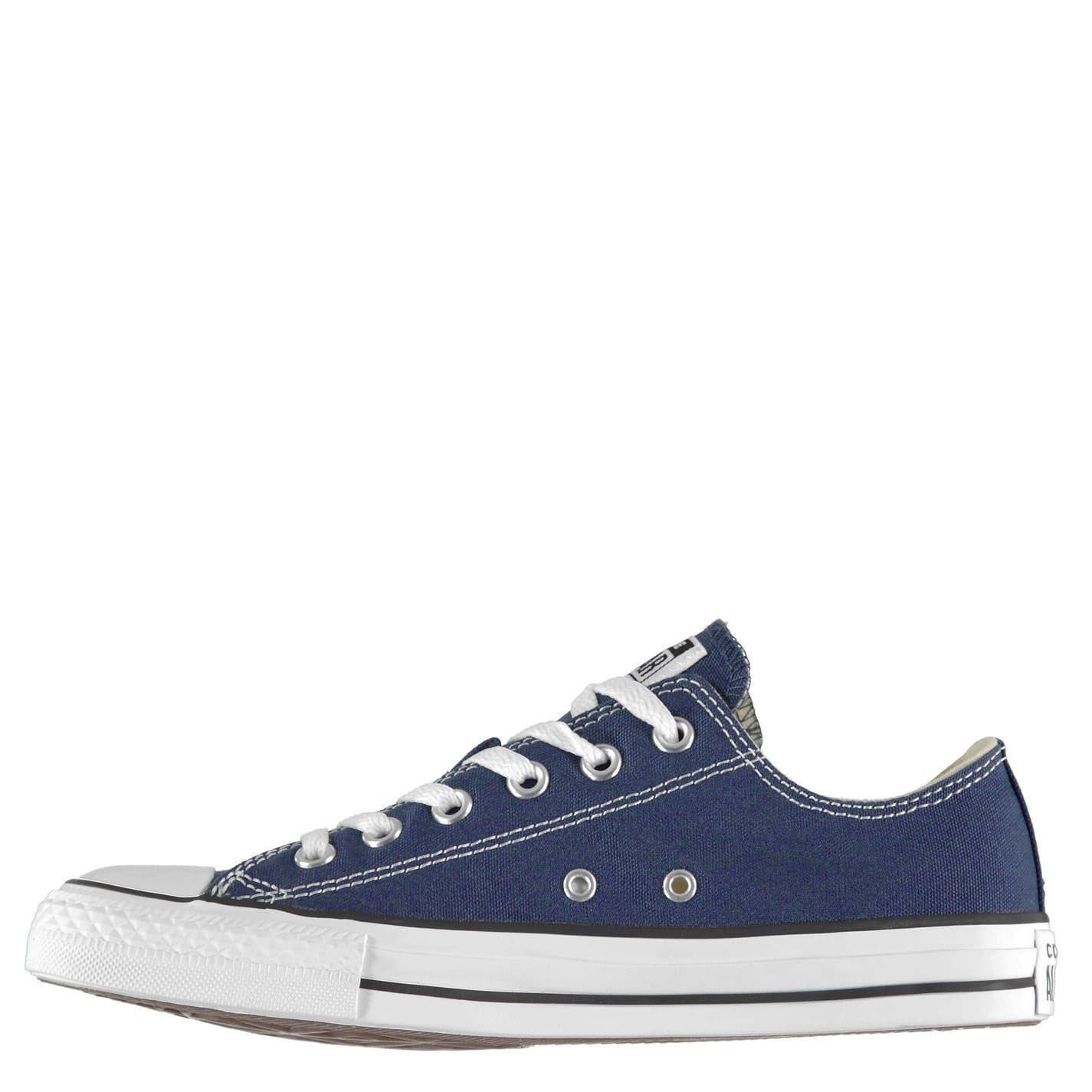 Mens Ox Logo Canvas Trainers (Navy) 4/5