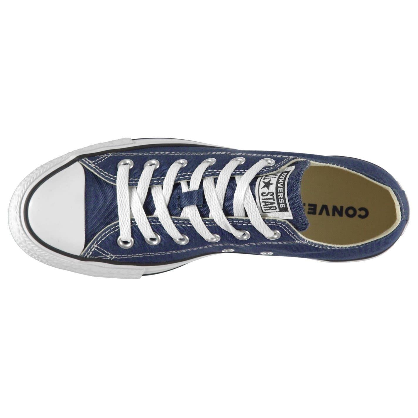 Mens Ox Logo Canvas Trainers (Navy) 3/5