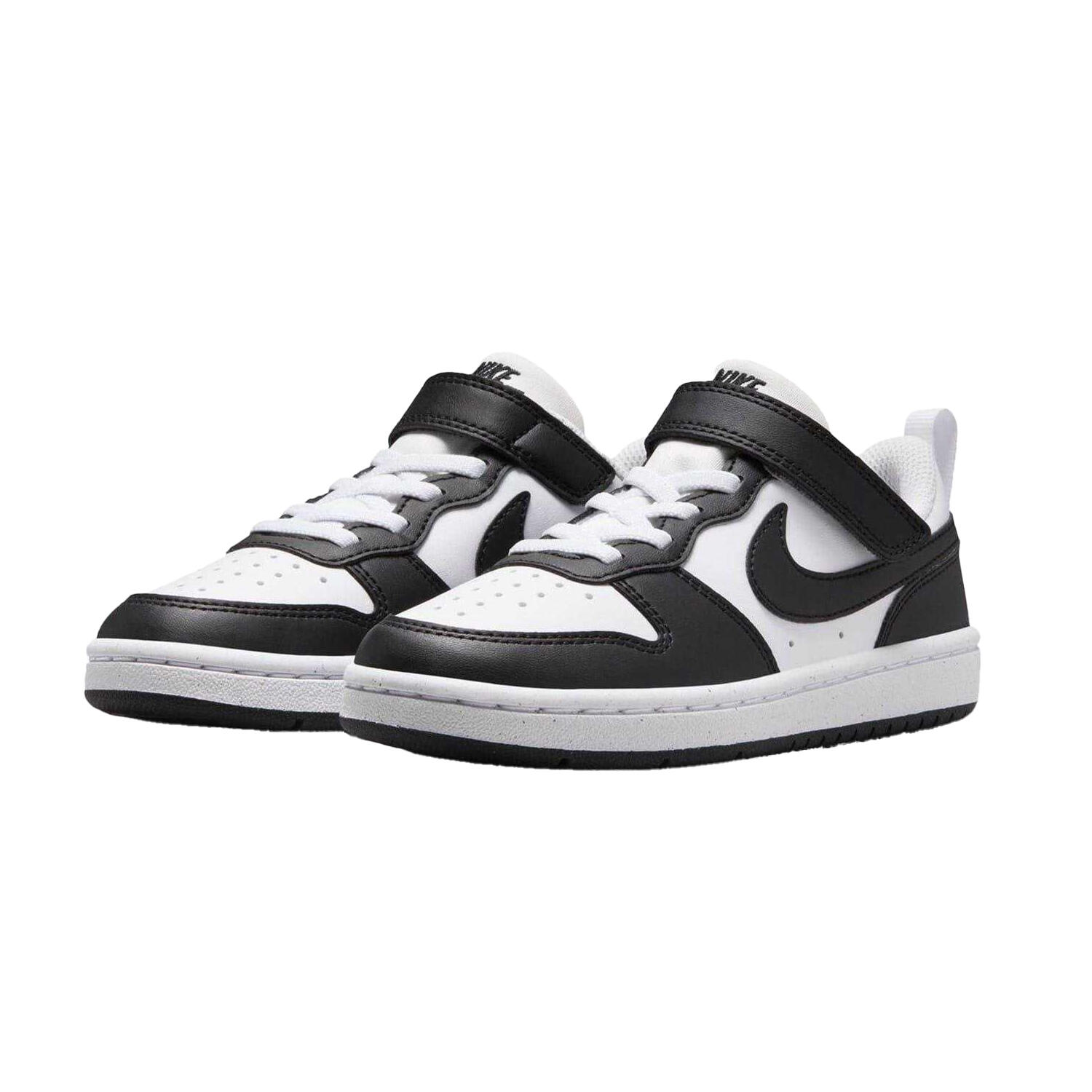 Baskets COURT BOROUGH Garçon (Blanc / Noir) 4/4