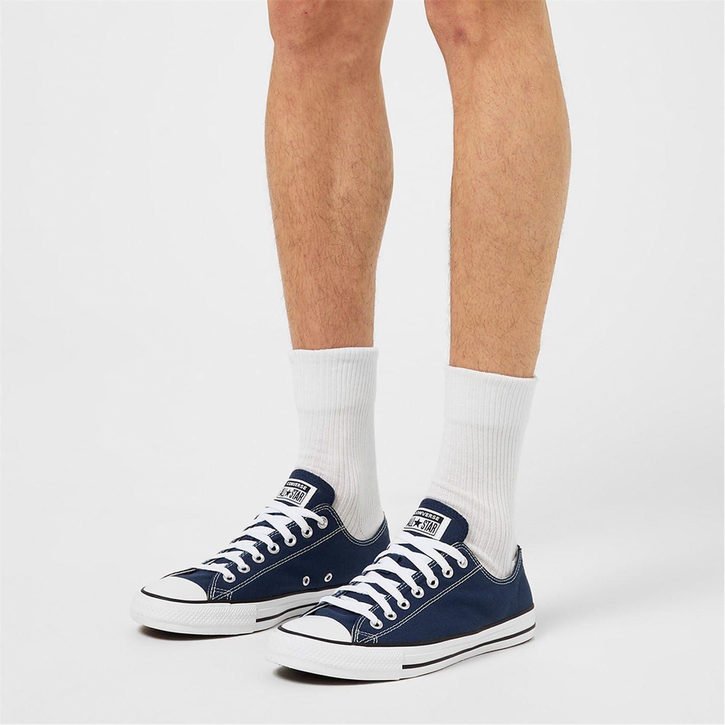 Mens Ox Logo Canvas Trainers (Navy) 2/5