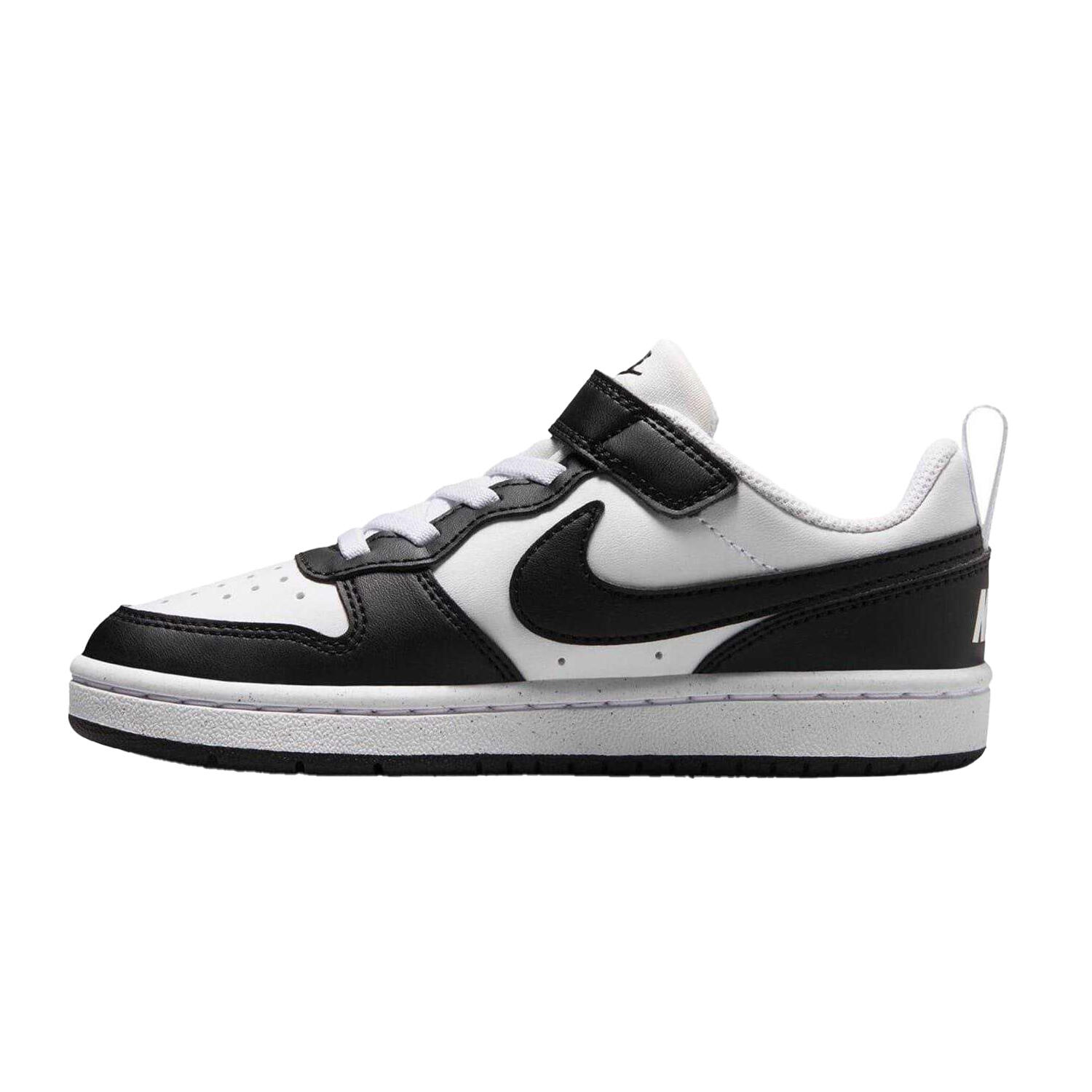 Baskets COURT BOROUGH Garçon (Blanc / Noir) 3/4
