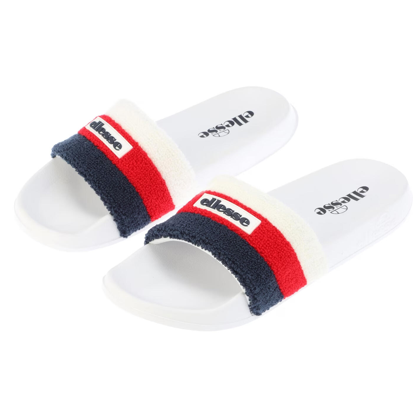 Ciabatte Striscia Tripla Spugna Punta ApertaUomo Ellesse Bianco Rosso 5/5