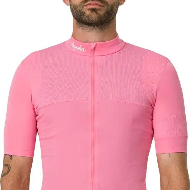 Maillot Manches Courtes Rapha Brevet Element Rose Homme
