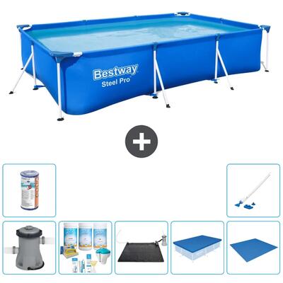 Bestway steel pro rechthoekig - 300x201x66 cm - 8-delig s21561