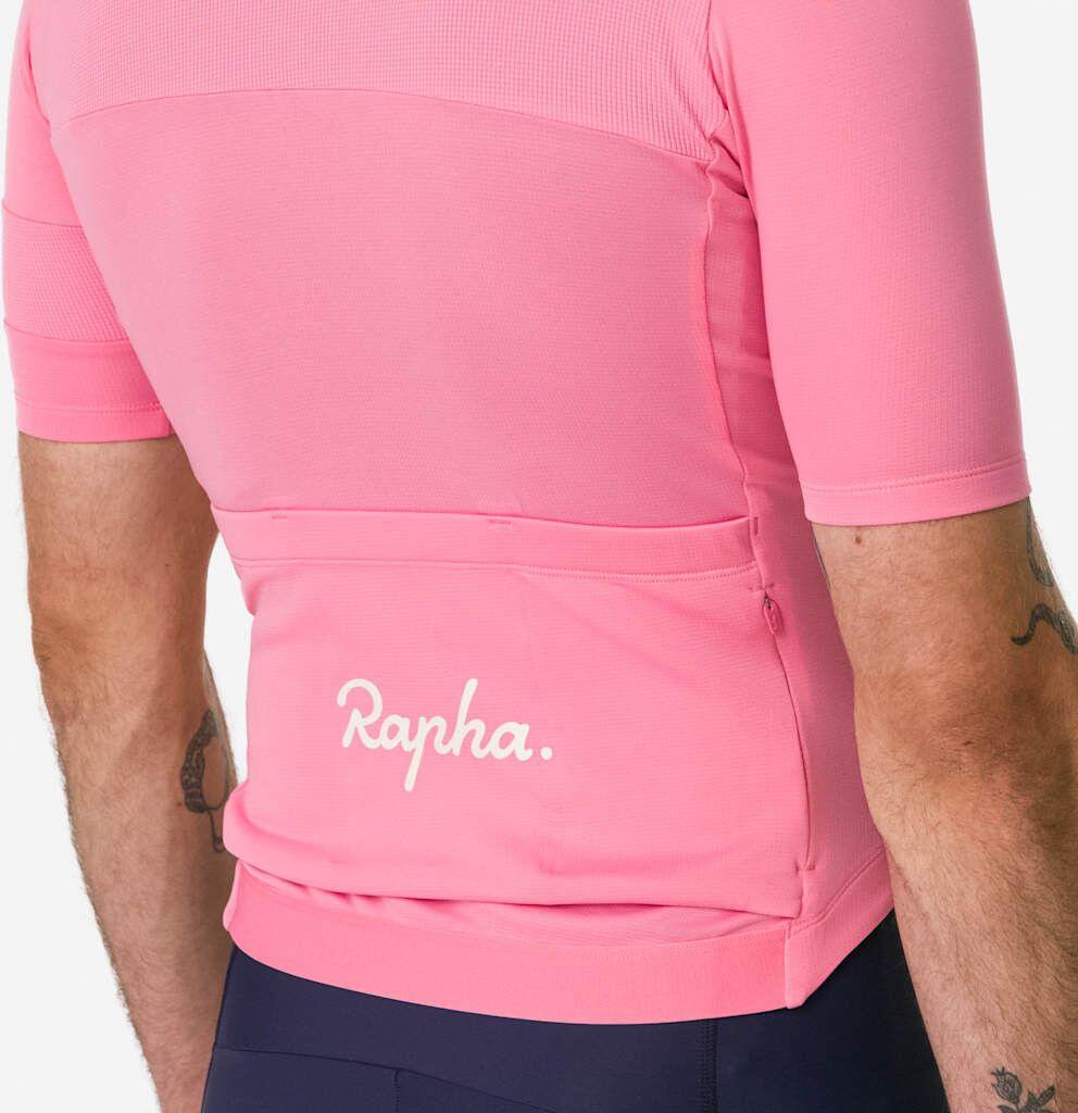 Maillot Manches Courtes Rapha Brevet Element Rose Homme 4/7