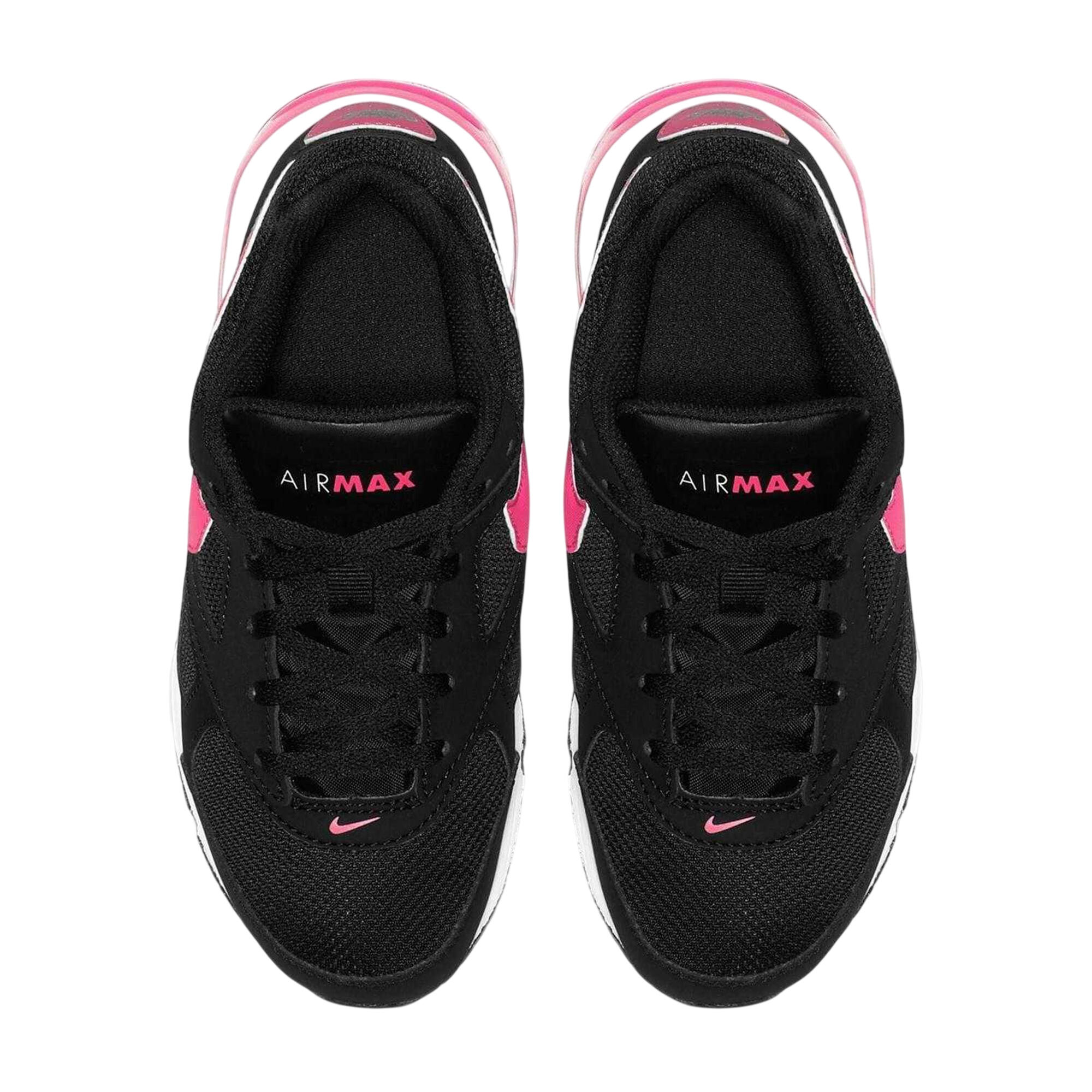 "Air Max Ivo" Logo Sneaker für Mädchen, Leder Kinder Schwarz/Pink 3/4