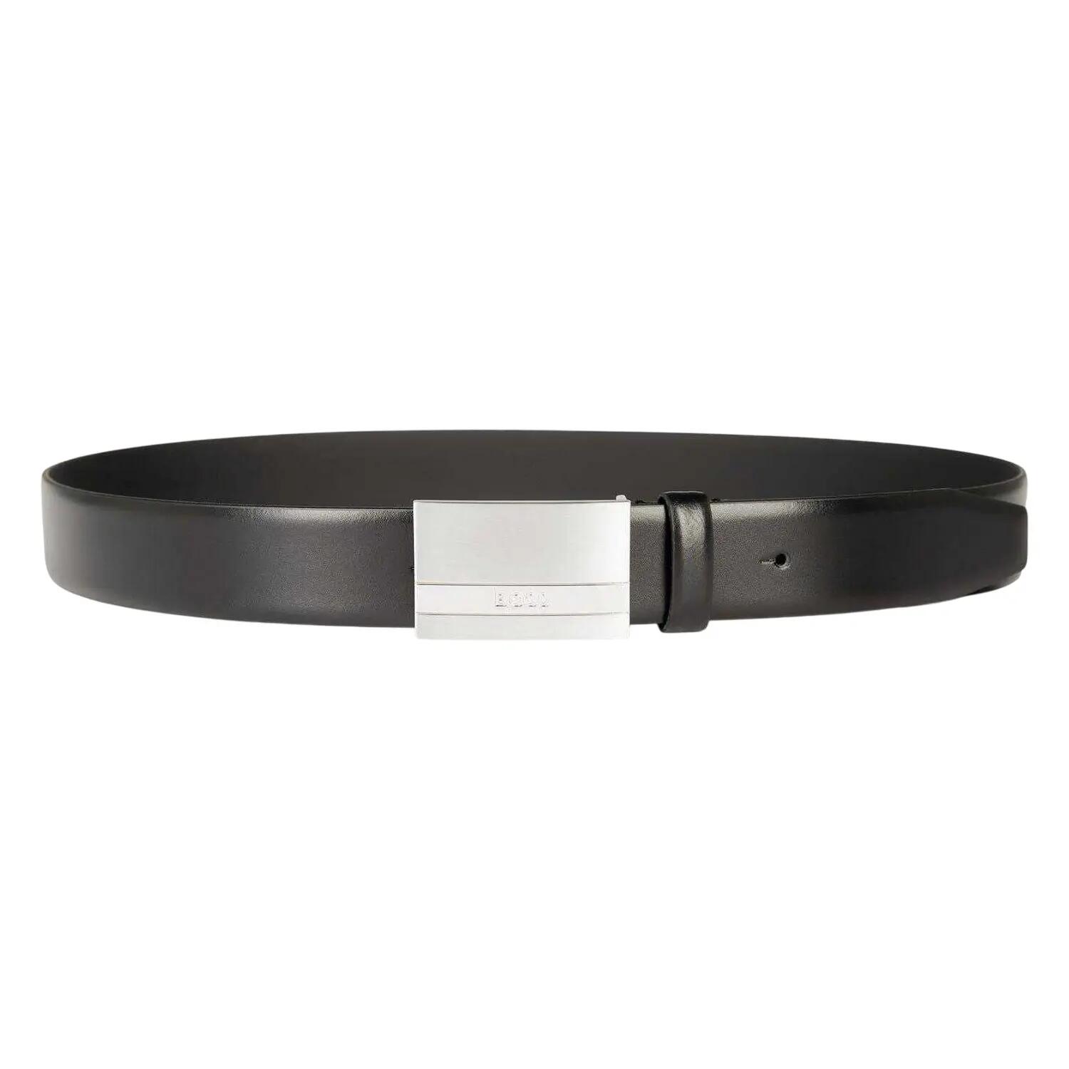 Gürtel für , Graviert, Leder Herren Schwarz 2/3