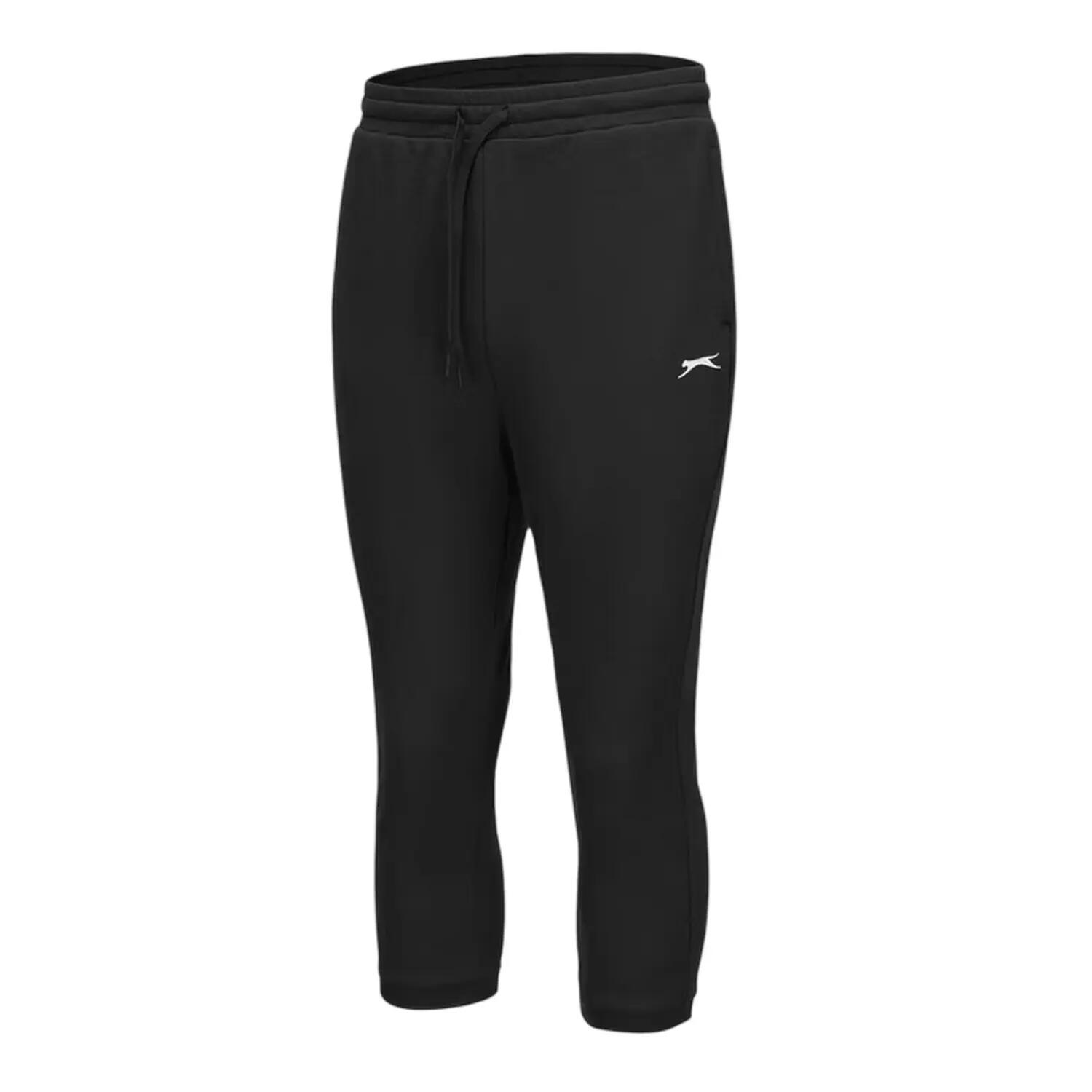 Womens/Ladies Interlock Logo Jogging Bottoms (Black) 3/3