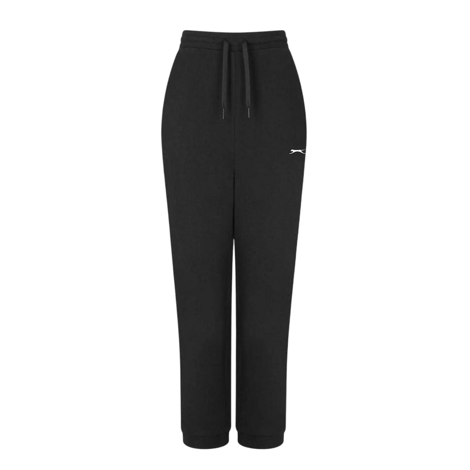 Womens/Ladies Interlock Logo Jogging Bottoms (Black) 2/3