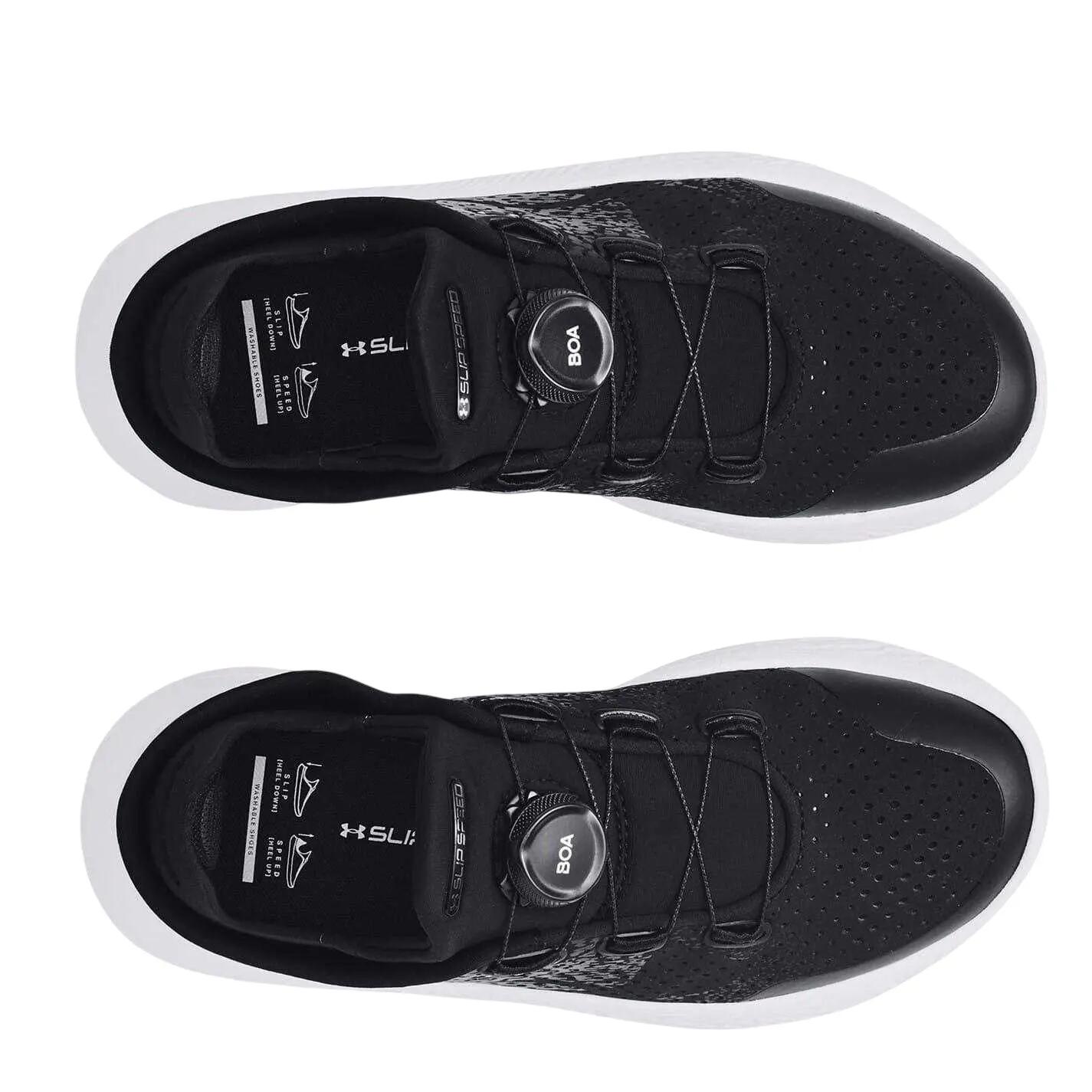 "UA Slipspeed" Sneaker für , Leder, BOA Verschluss Kinder Schwarz 3/5