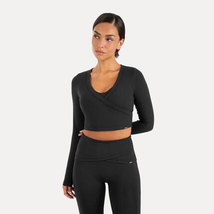 Damen Crop Longsleeve Niora Hellblau