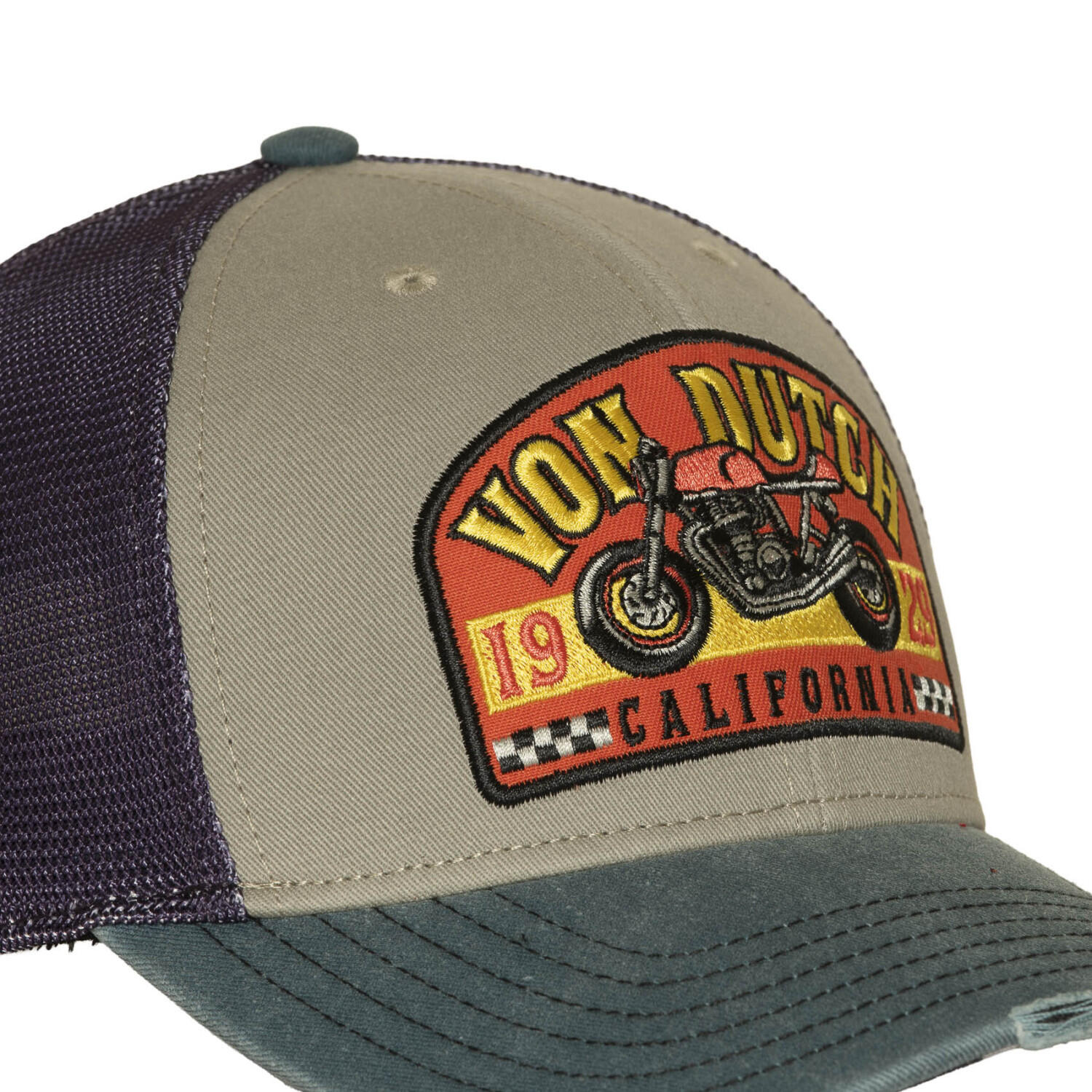 Casquette semi curve premium effet usé avec patch California 2/5