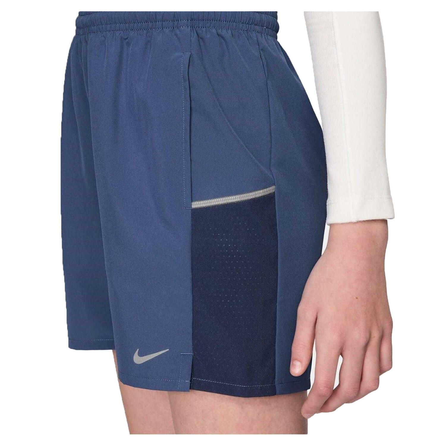 Pantaloncini Da Corsa Bambini Nike Miler Blu Navy 3/3