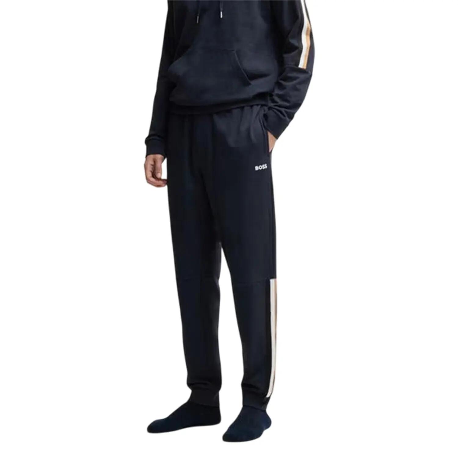 Pantaloni Da Jogging Striscia Verticale Uomo Boss Iconic Blu Navy 3/3