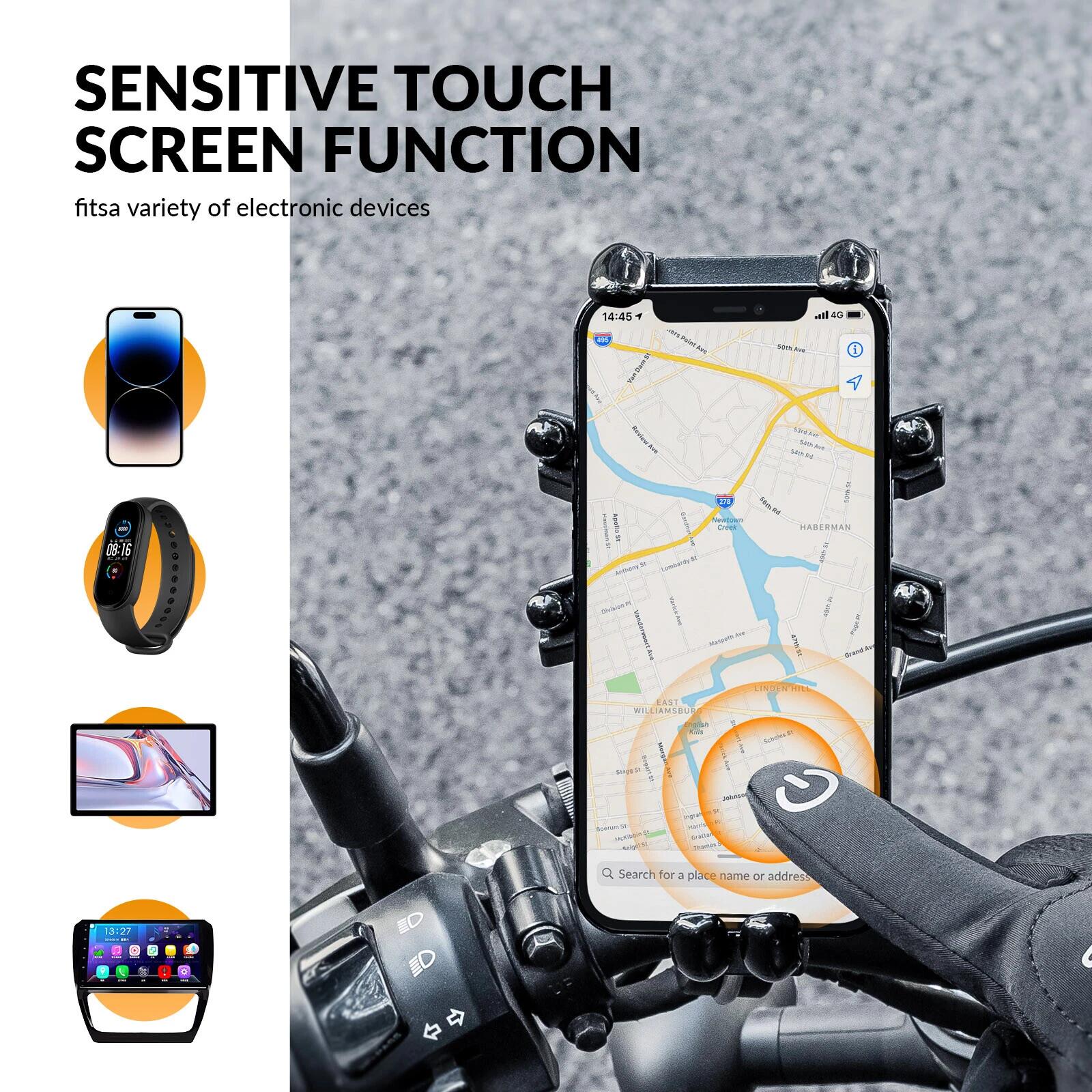 ROCKBROS Winter Vollfinger Fahrradhandschuhe Touchscreen 6/6