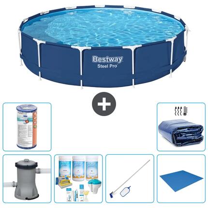BESTWAY Piscina Bestway Steel Pro Redonda - 396x84 cm - 7-piezas S21619