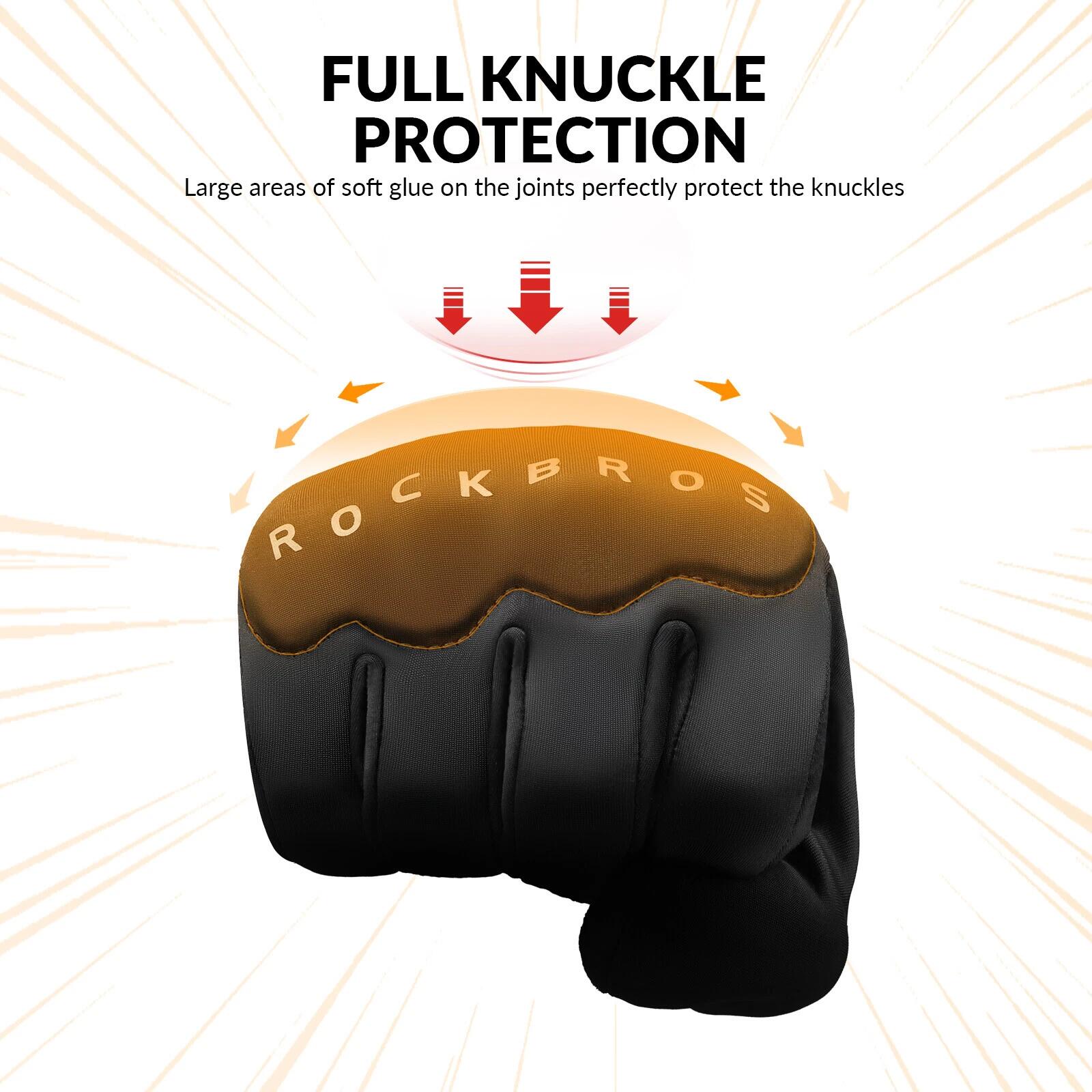 ROCKBROS Winter Vollfinger Fahrradhandschuhe Touchscreen 2/6