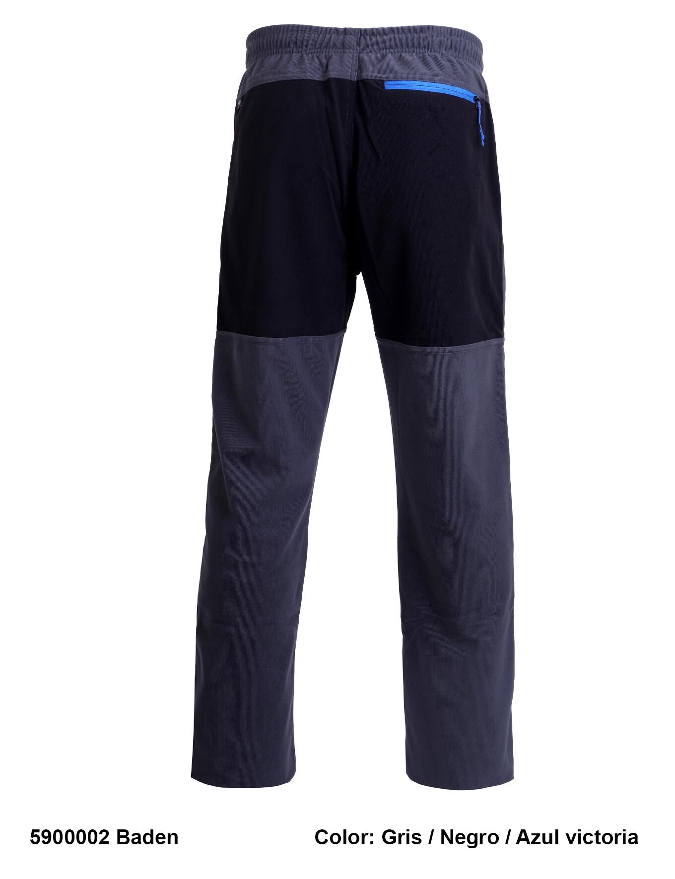 Pantalón senderismo - Hombre - Microcanalé, 2 bolsillos - Gris 2/3