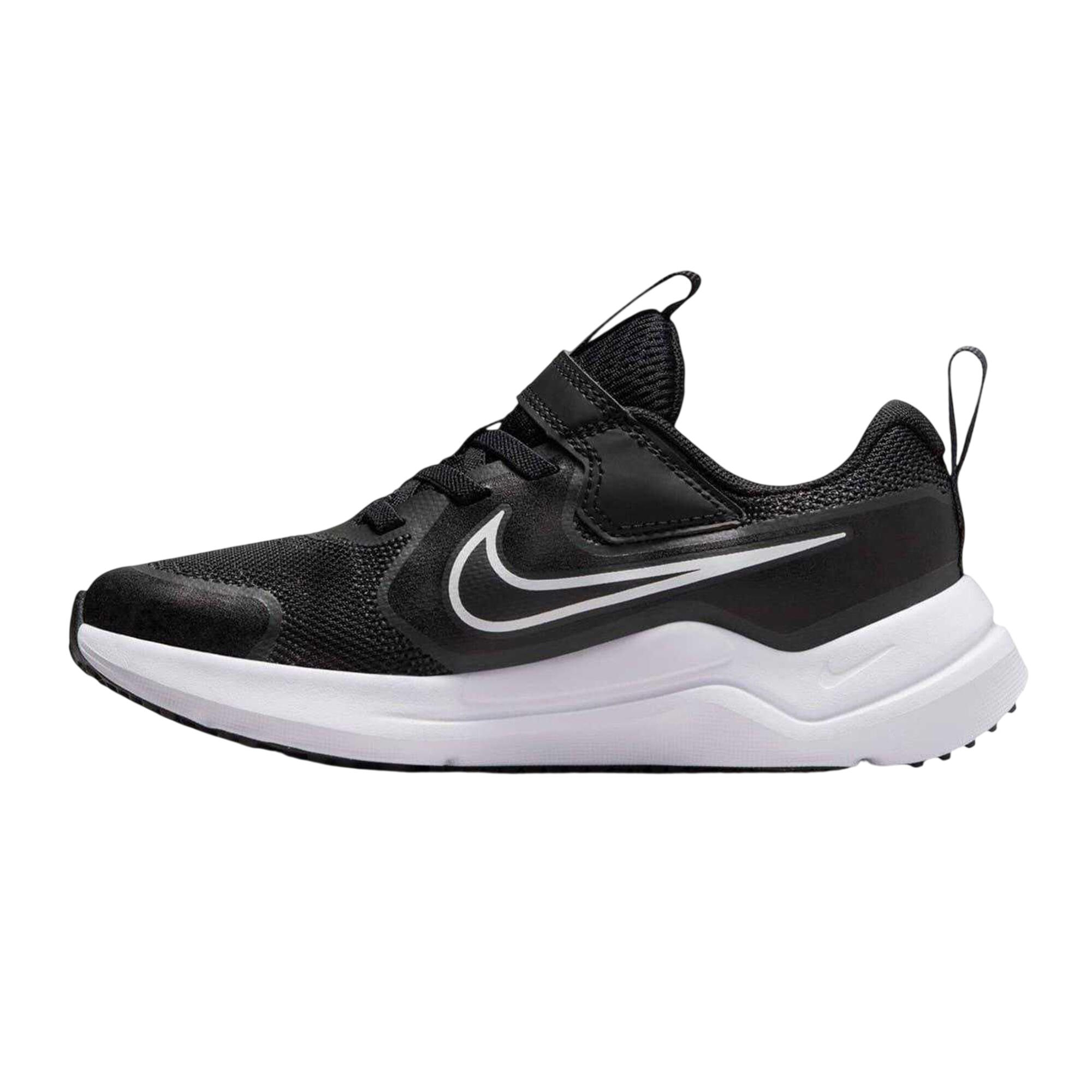Childrens/Kids Cosmic Hook and Loop Trainers (Black/White) 3/4