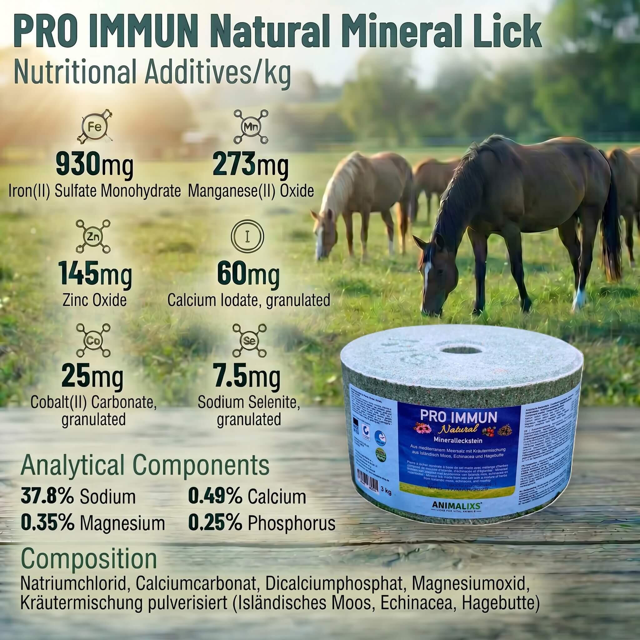 PRO IMMUN Natural Pierre à lécher minérale, set de 4x3kg 2/12