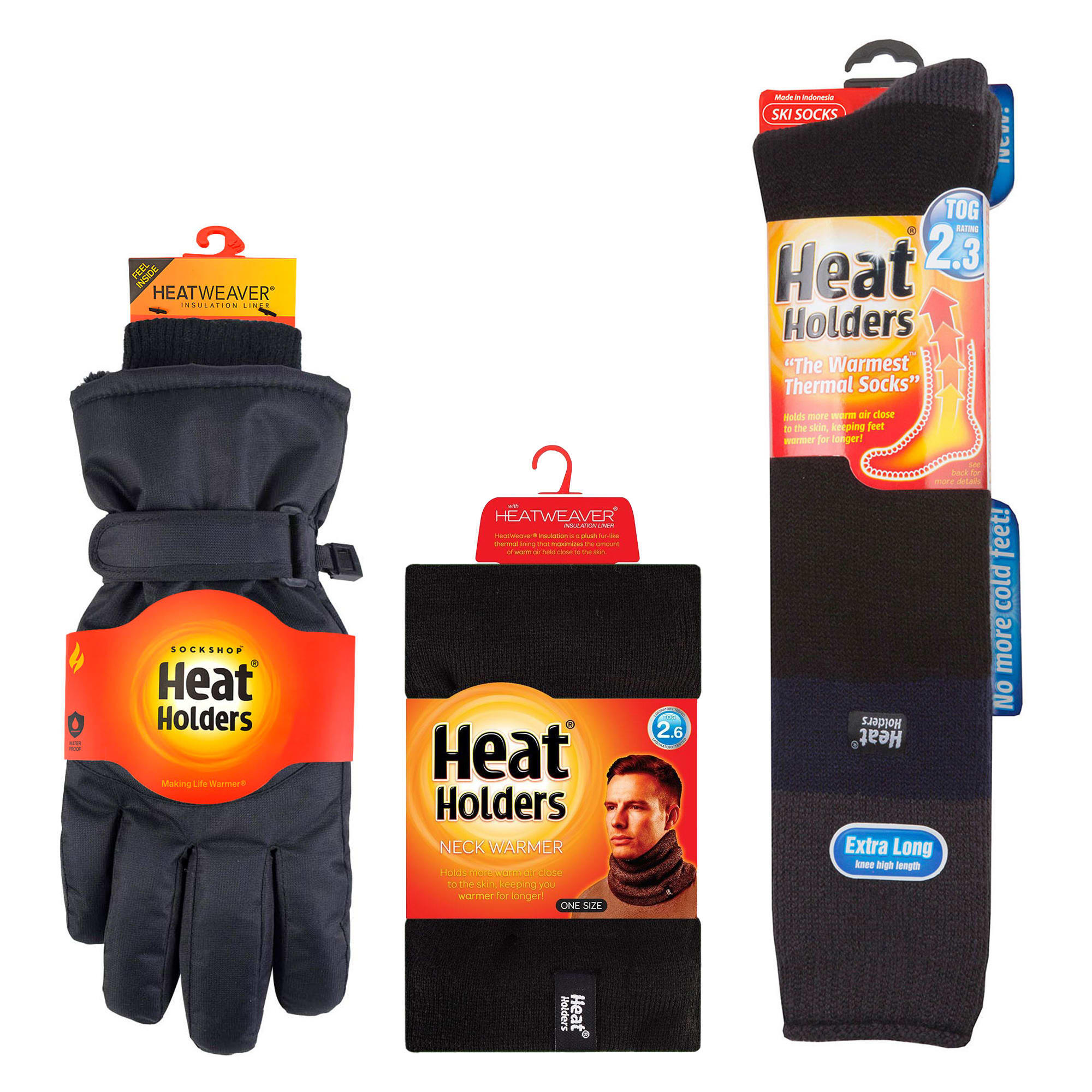 Heat Holders - Set Ski Homme Cache-cou Gants Chaussettes Thermiques Hiver 2/5