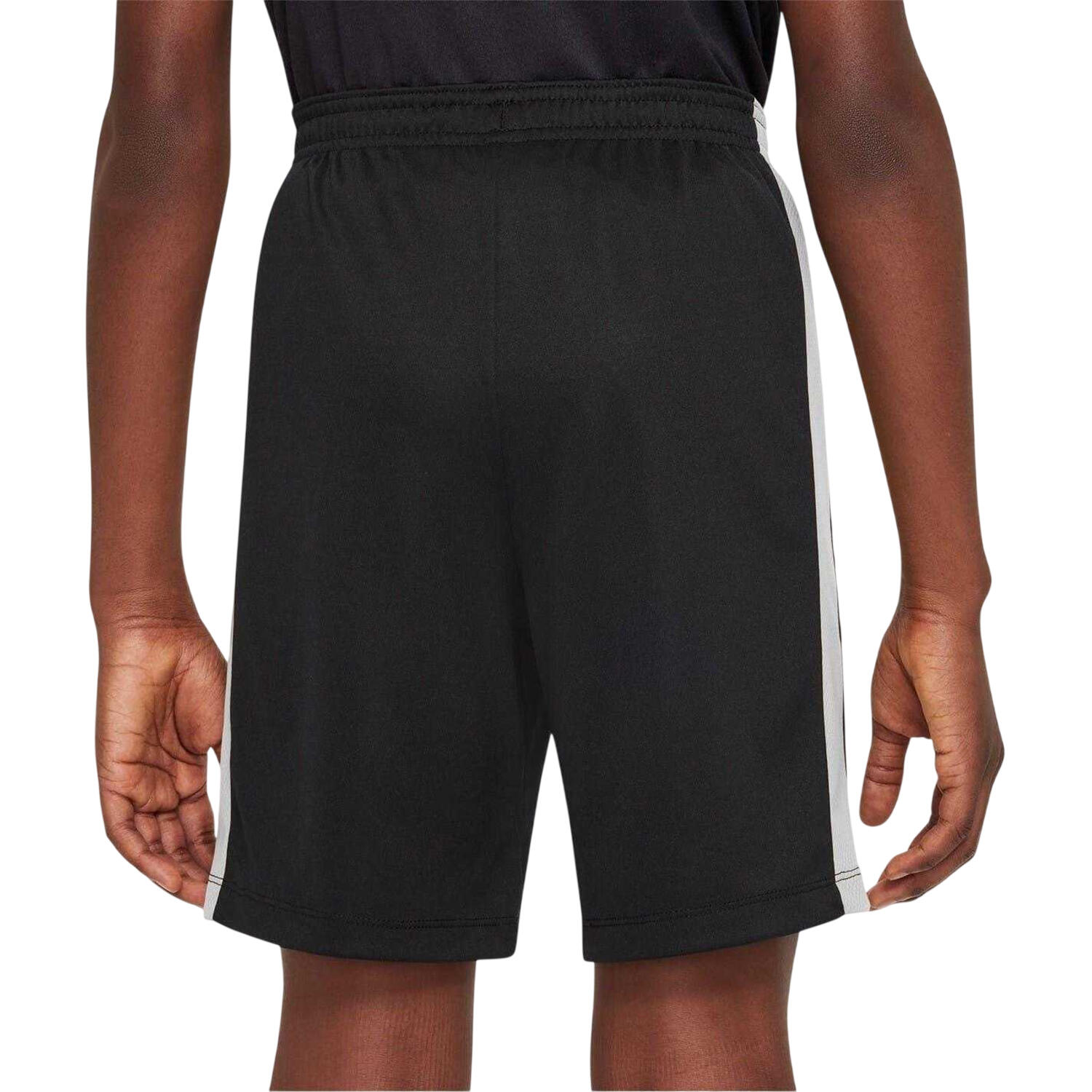 Childrens/Kids Logo Shorts (Black/White) 2/3