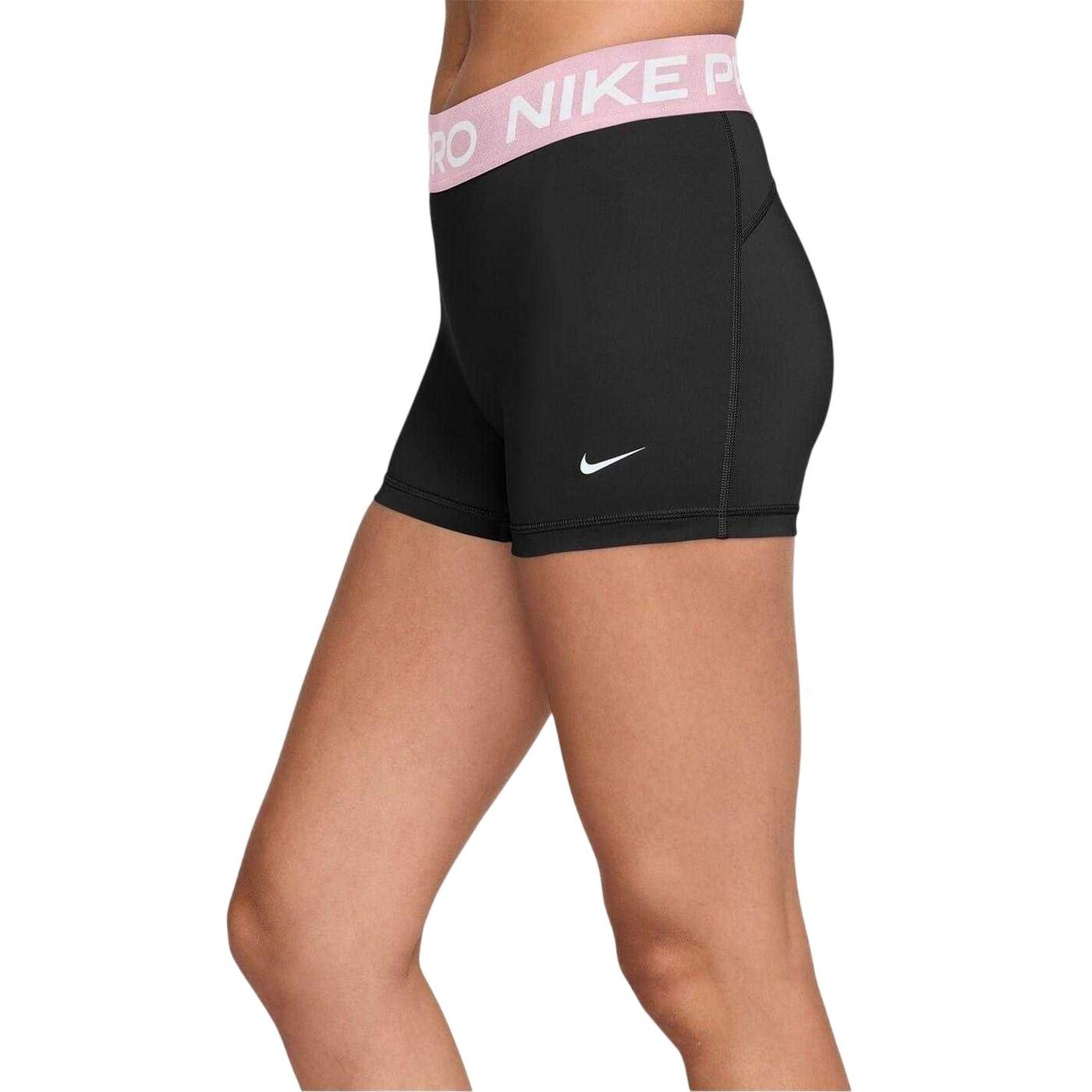 Womens/Ladies Pro Compression Shorts (Black/Pink) 4/5