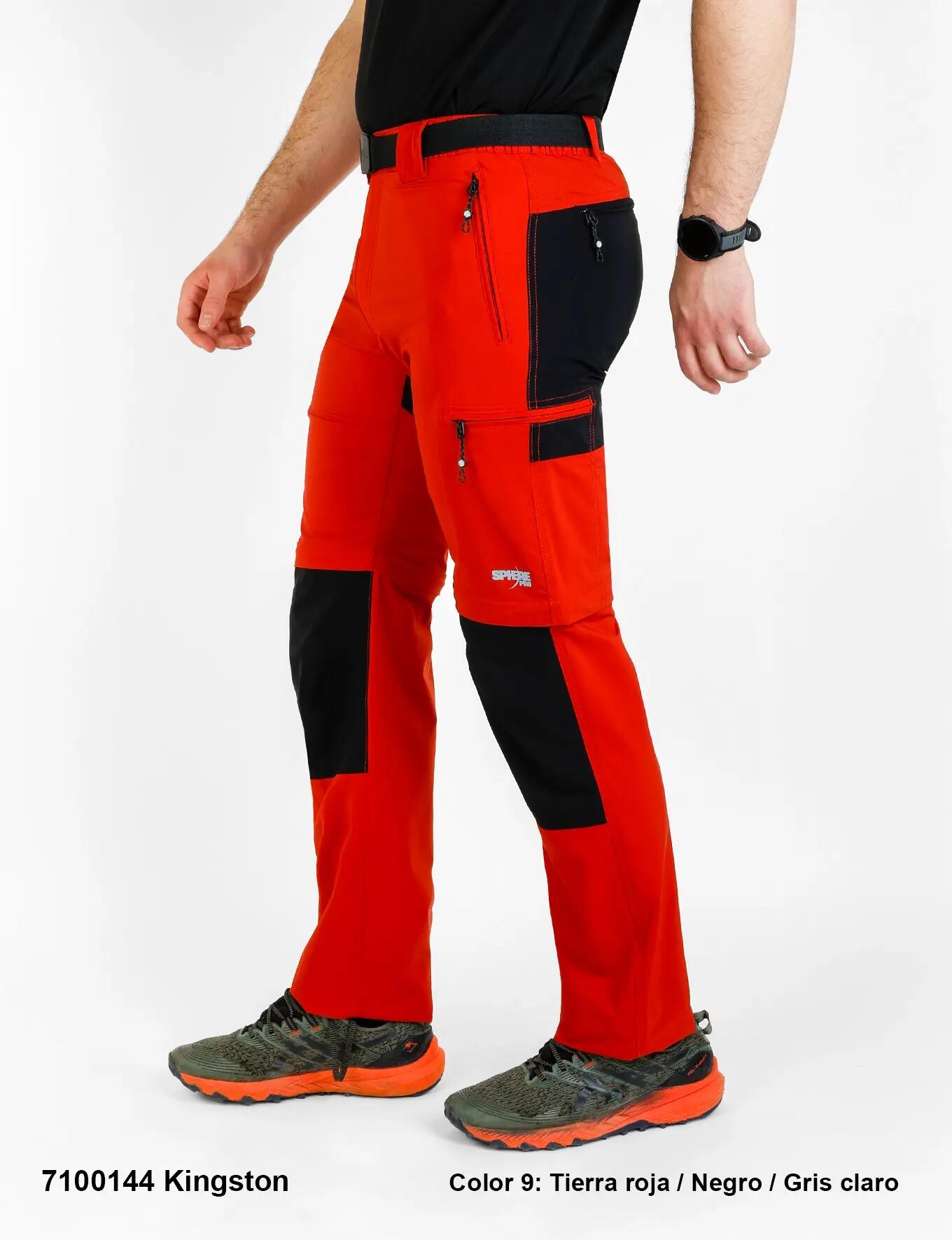 Pantalón de senderismo hombre desmontable Kingston, terracota 3/3