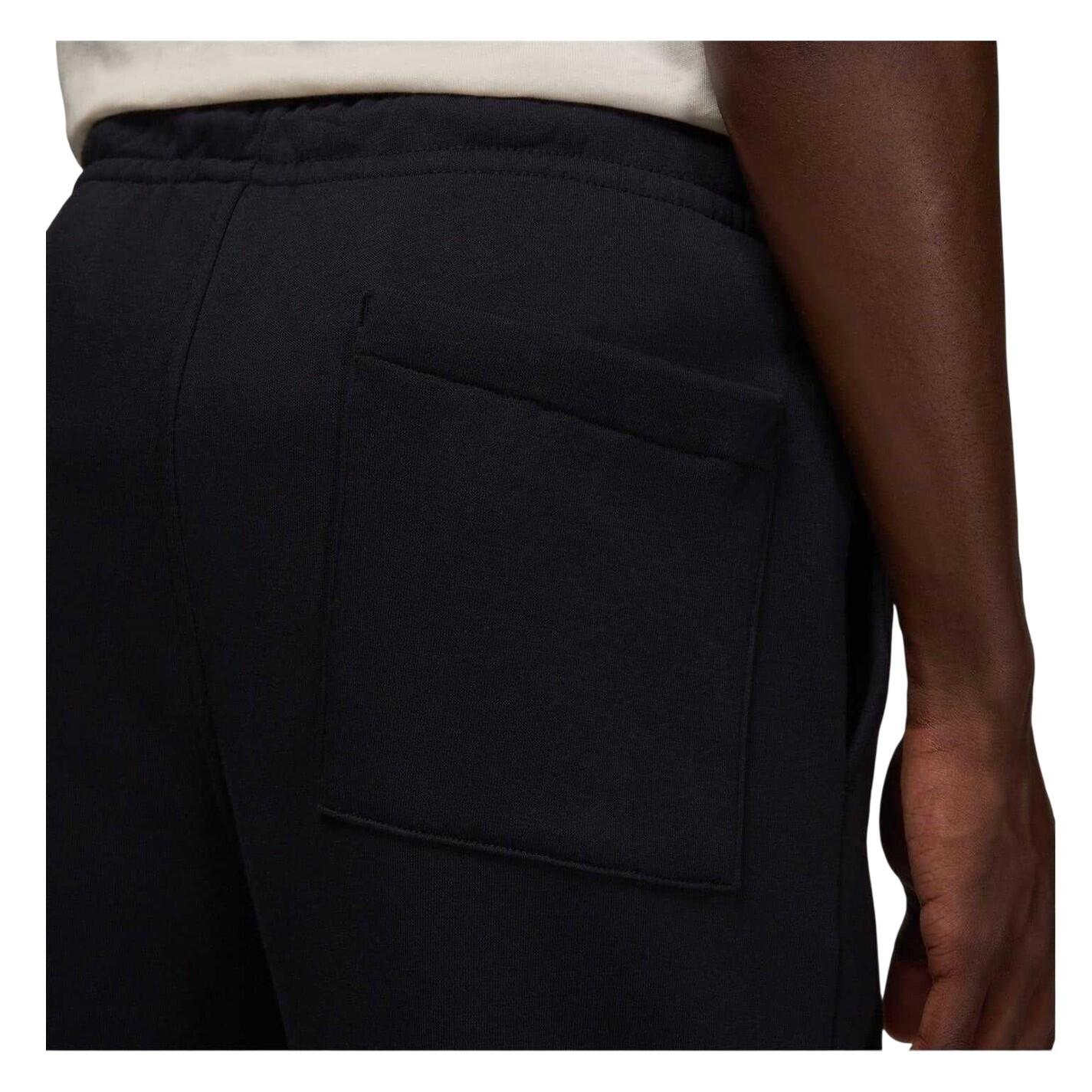Mens Essential Fleece Joggers (Black) 3/4