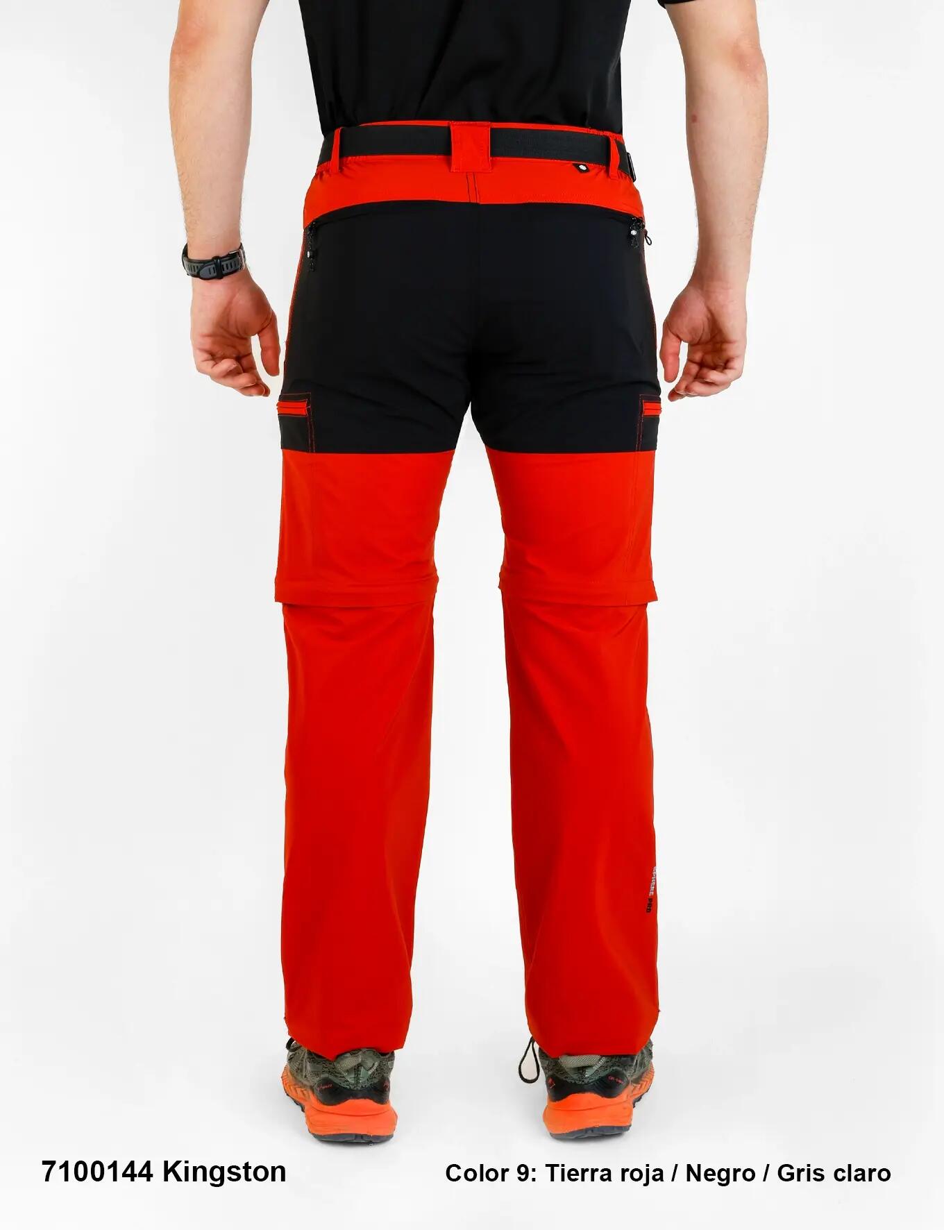 Pantalón de senderismo hombre desmontable Kingston, terracota 2/3