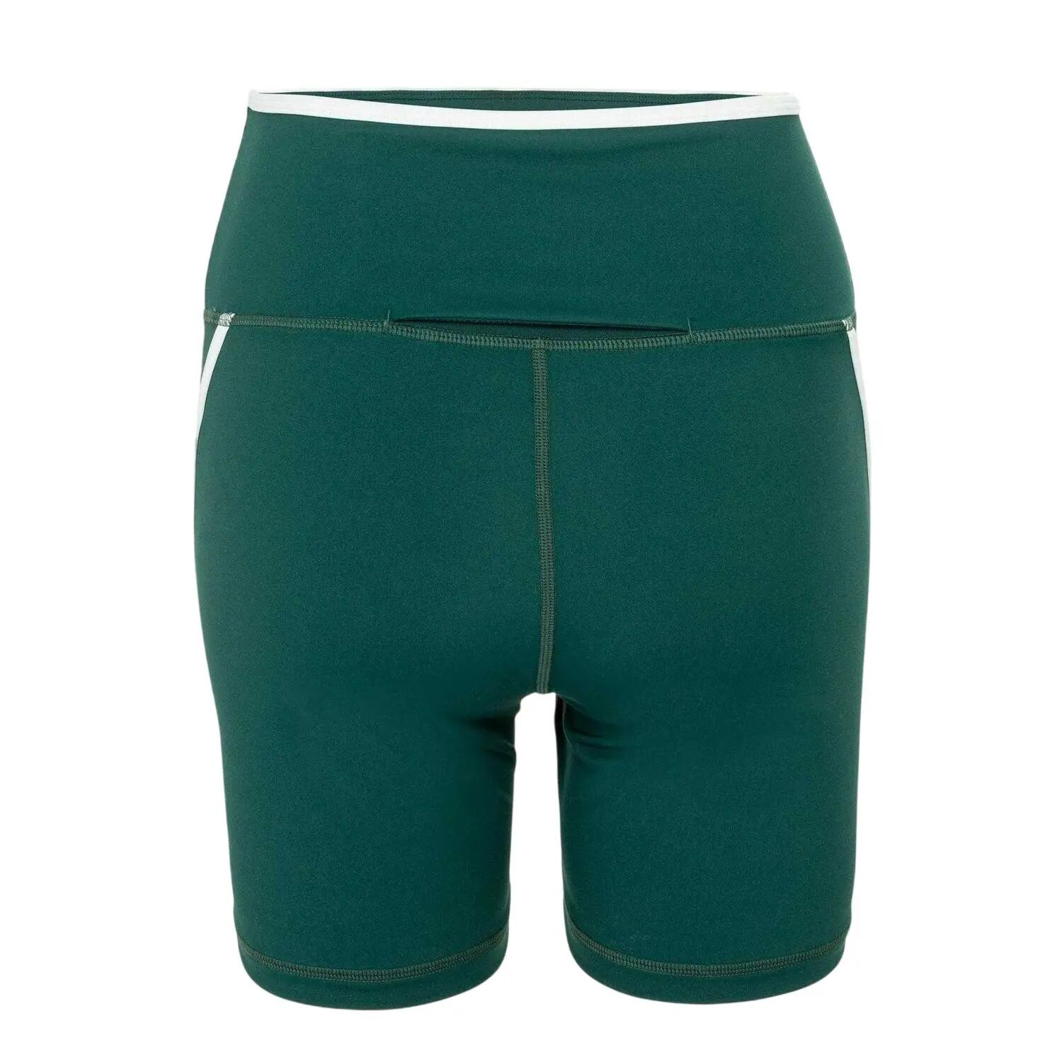 Womens/Ladies Workout Cycling Shorts (Forest Green) 2/4