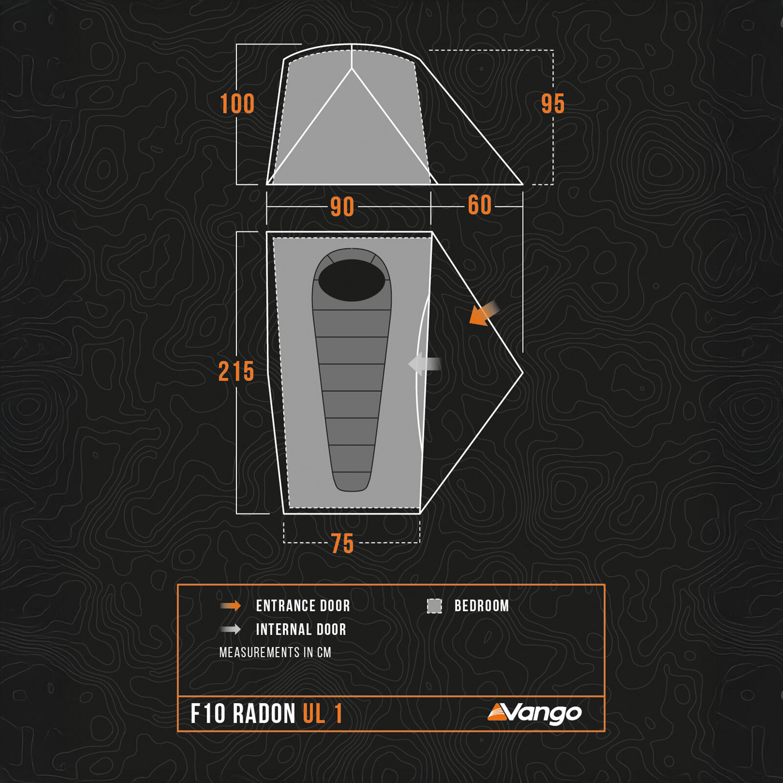 Radon UL Trekkingtent voor 1 persoon kamperen eenpersoonstent bivaktent, 1,2 kg 3/7