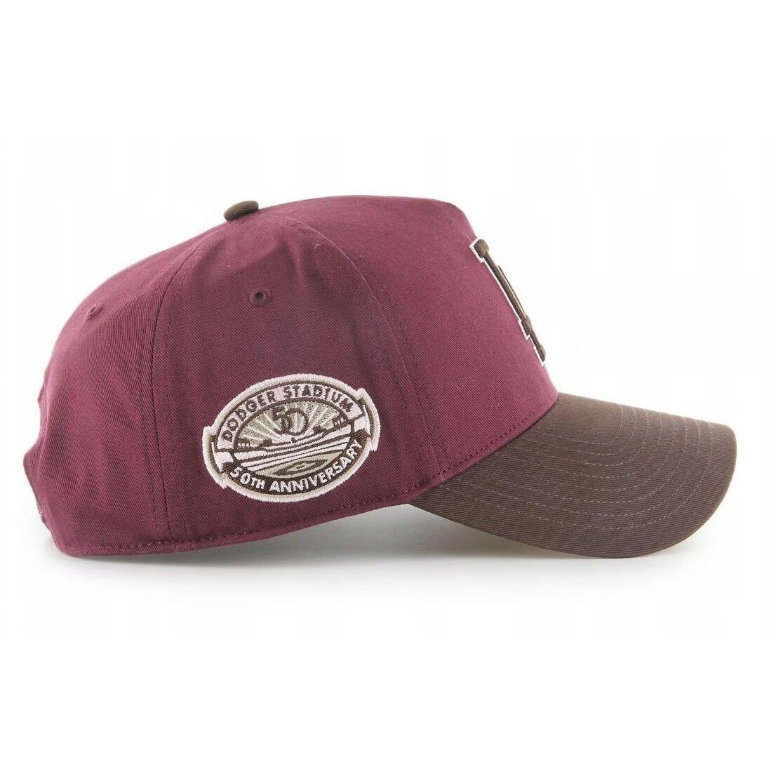 Brand `47 czapka z daszkiem MLB Los Angeles Dodgers bordowa 3/5