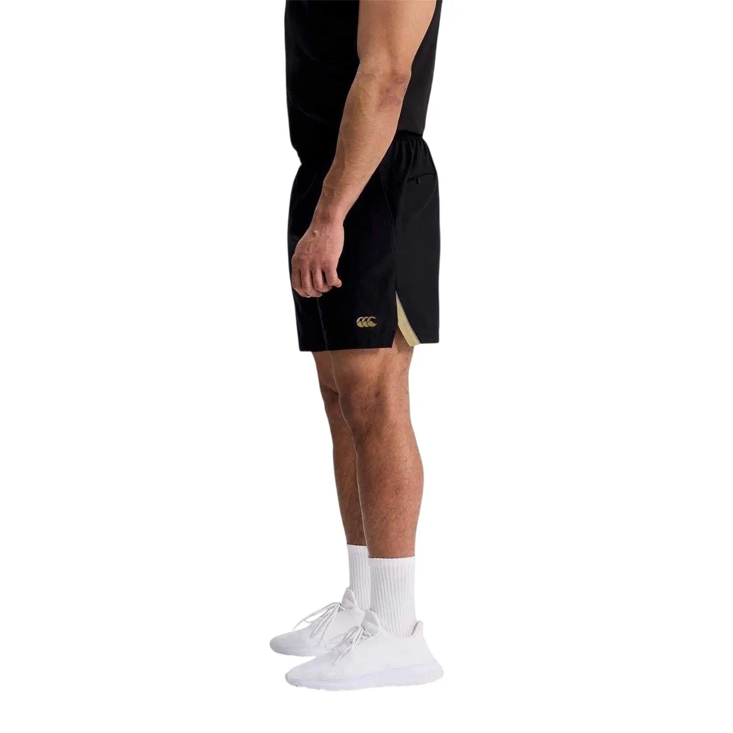 Mens Tempo Elasticated Waist Regular Shorts (Black) 4/4
