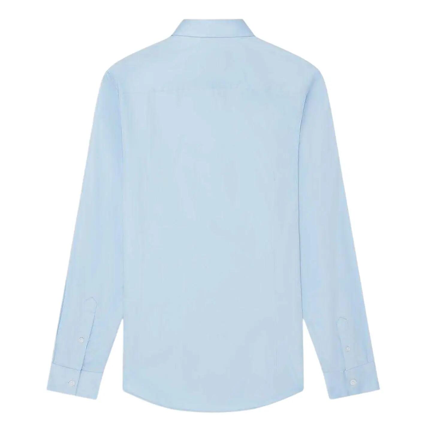 Mens Oxford Collared LongSleeved Shirt (Pale Blue) 3/4