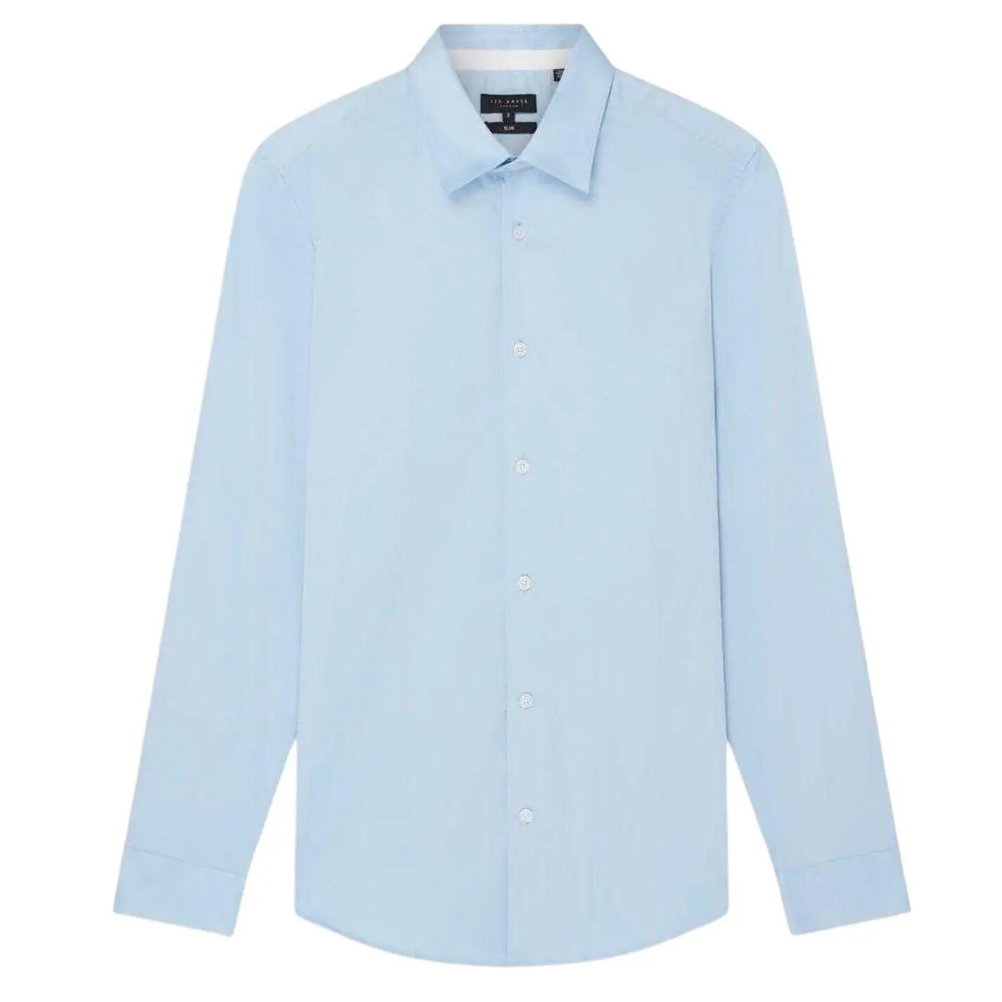 Mens Oxford Collared LongSleeved Shirt (Pale Blue) 2/4