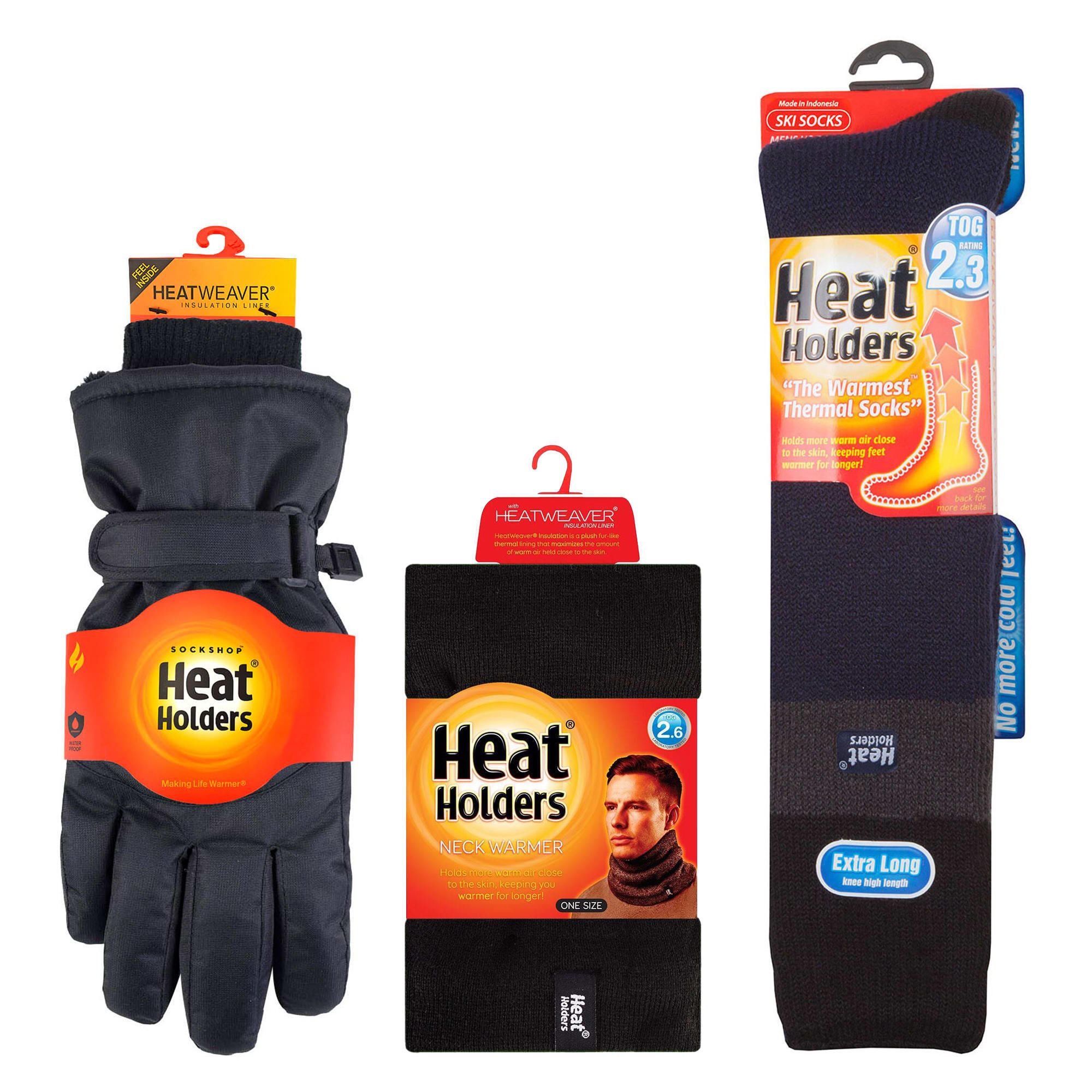 Heat Holders - Set Sci Uomo Scaldacollo Guanti Calze Termiche 2/5