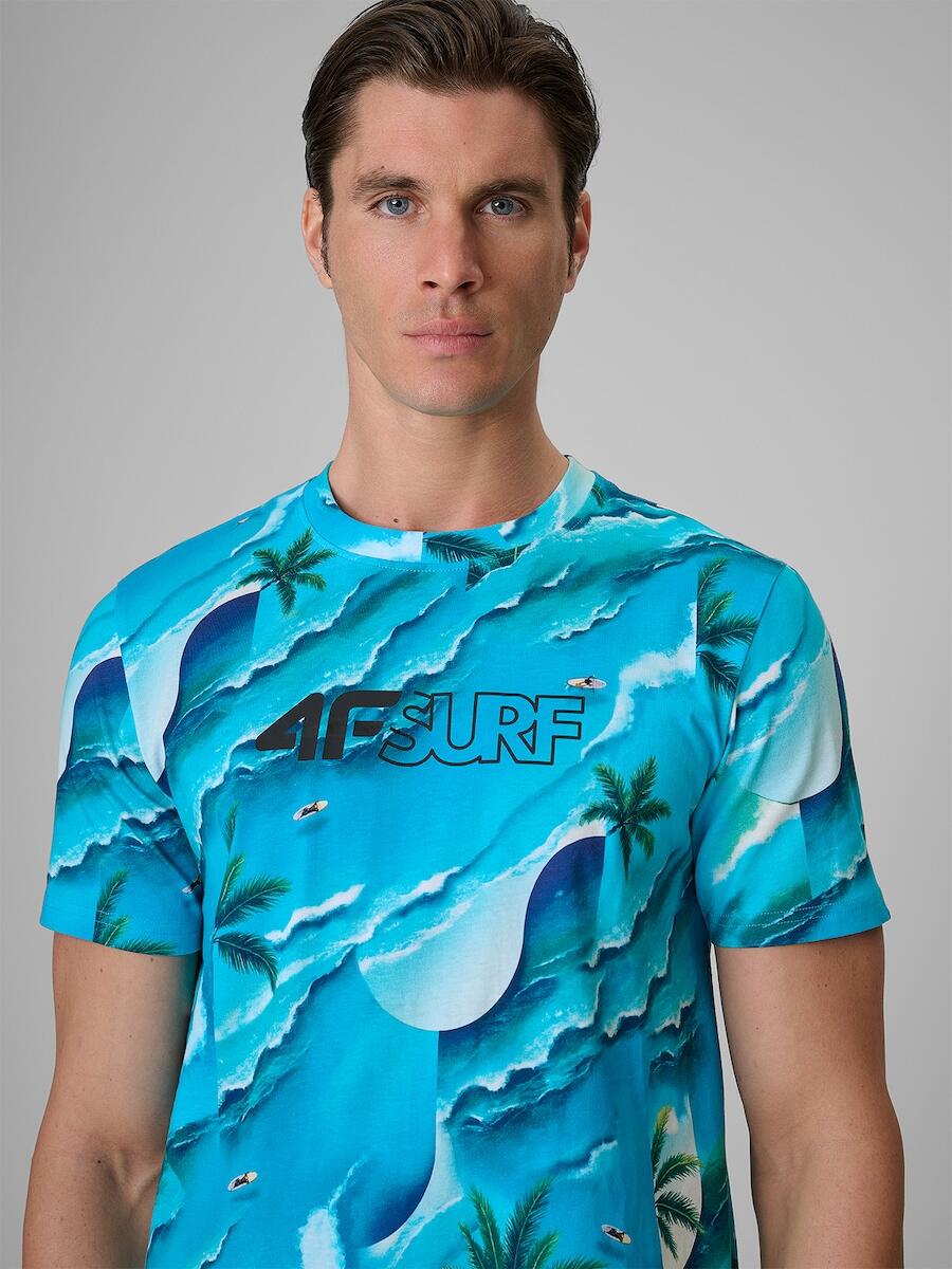 T-shirt bawełniany męski 4F 4FRSS26TTSHM4300 3/6