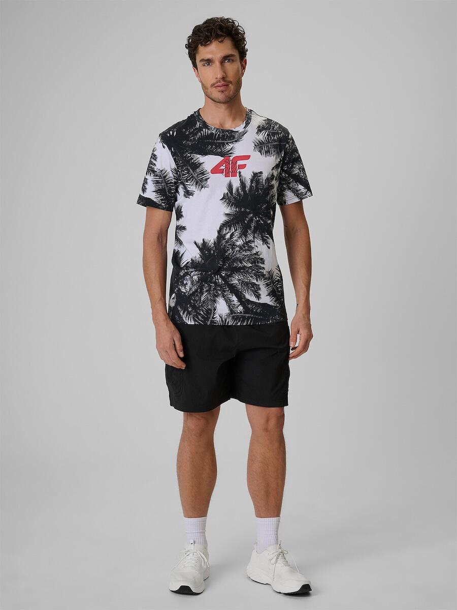 T-shirt bawełniany męski 4F 4FRSS26TTSHM4302 3/4