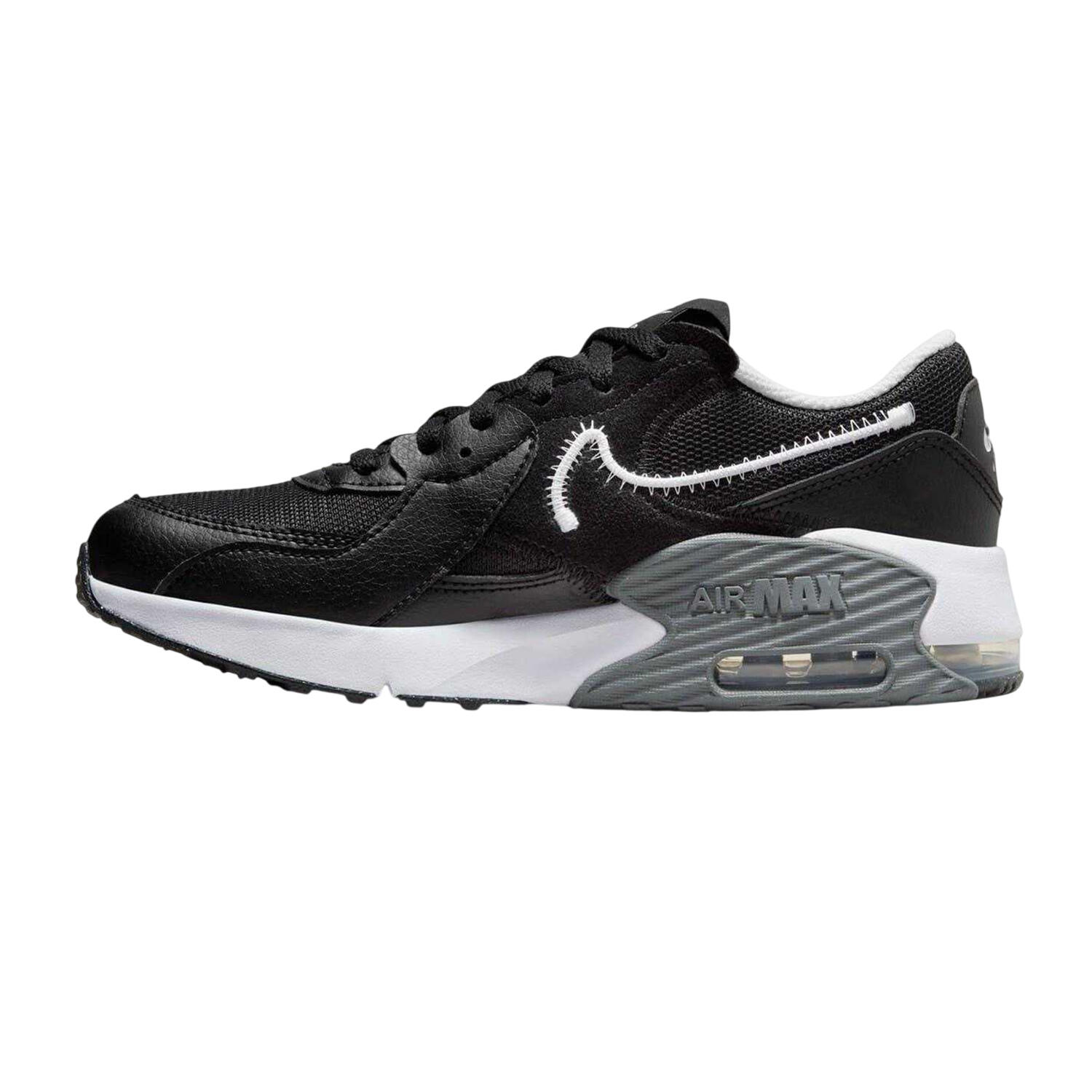 Childrens/Kids Air Max Excee Shoes (Black/White) 3/5