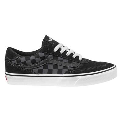 Scarpe Sportive A Scacchi Pelle Scamosciata Taglio BassoUomo Vans Brooklyn Nero